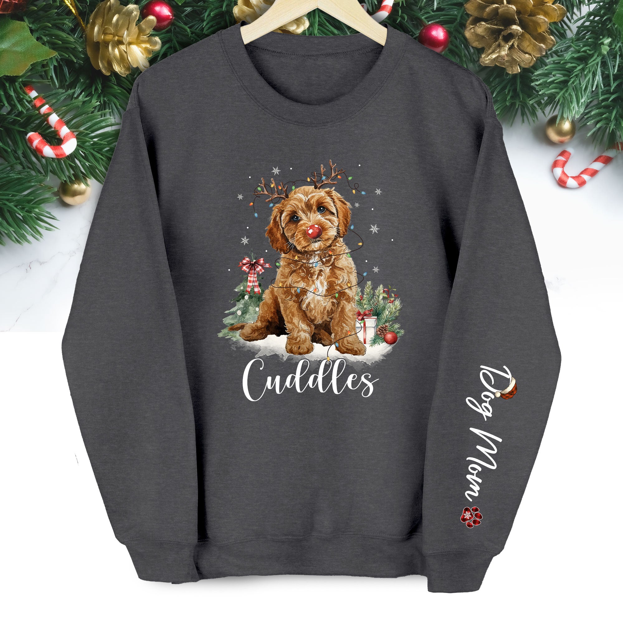Custom Dog Face Sweatshirt for Dog Moms – Unique Gift for Pet Lovers