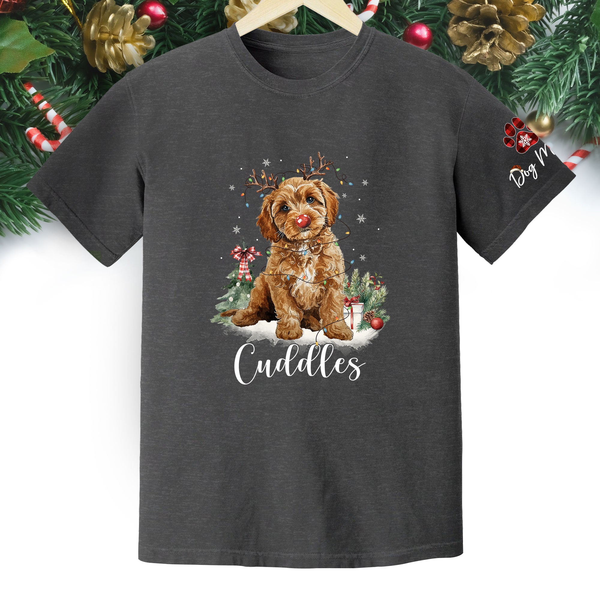 Holiday Dog Mom T-Shirt – Cozy Christmas Pet Lover Gift Idea
