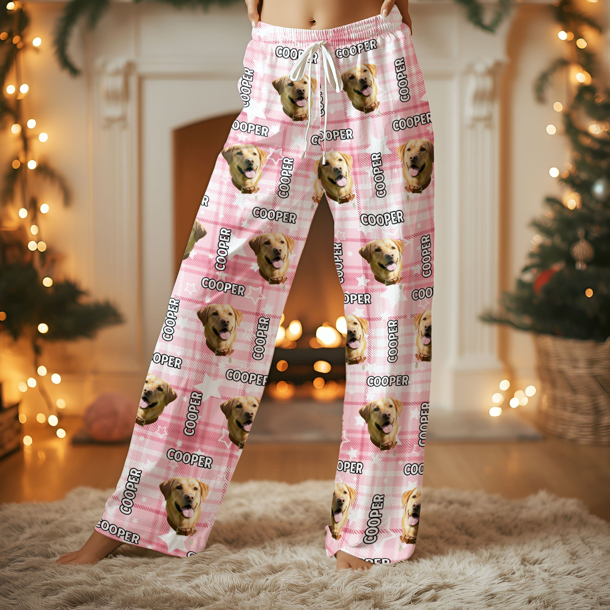 Custom Pet Face Christmas Pajamas Set – Personalized Holiday PJs for Pet Lovers, Dog Mom Gift