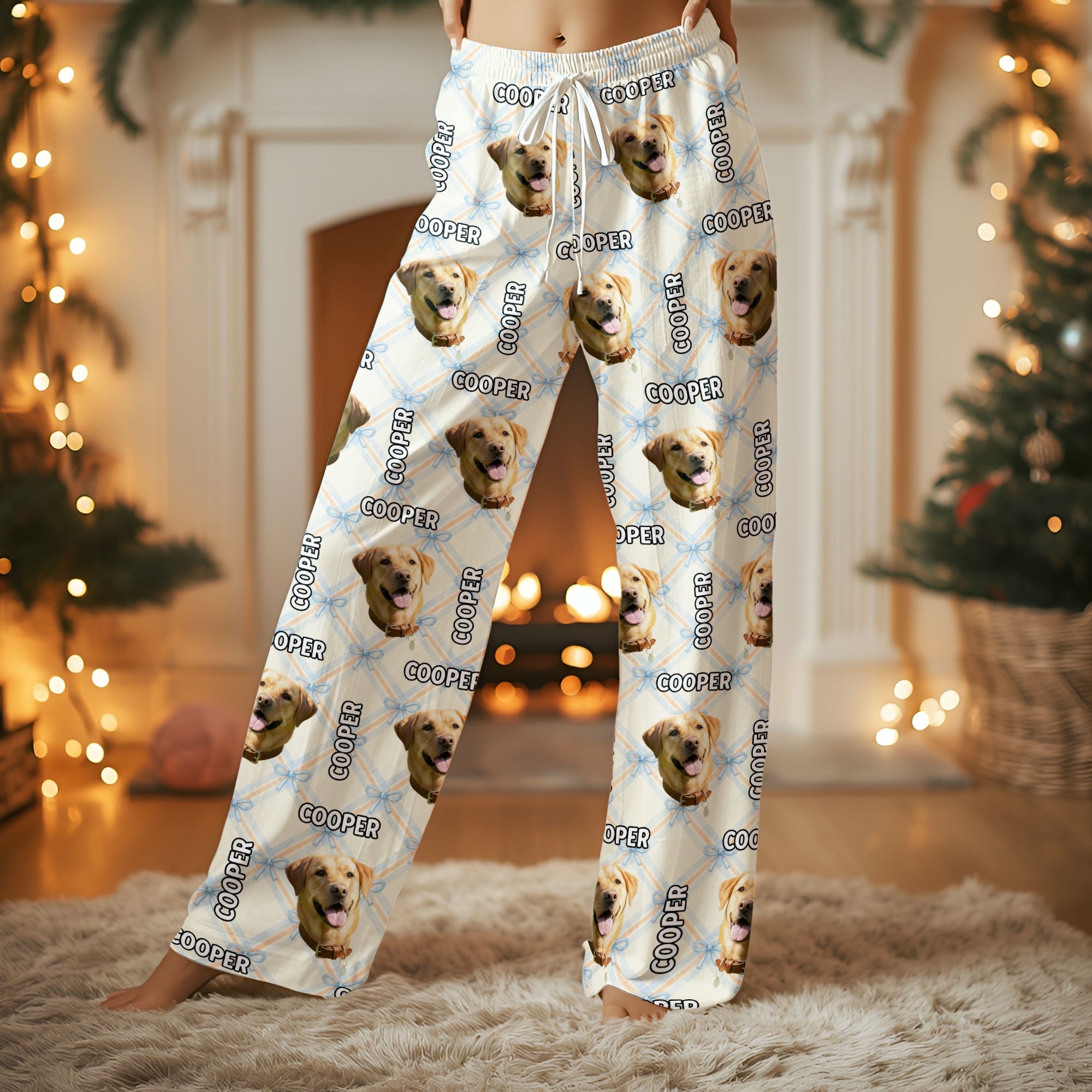 Personalized Pet Photo Pajamas – Custom Matching Christmas PJs for Couples, Dog Dad Sleepwear