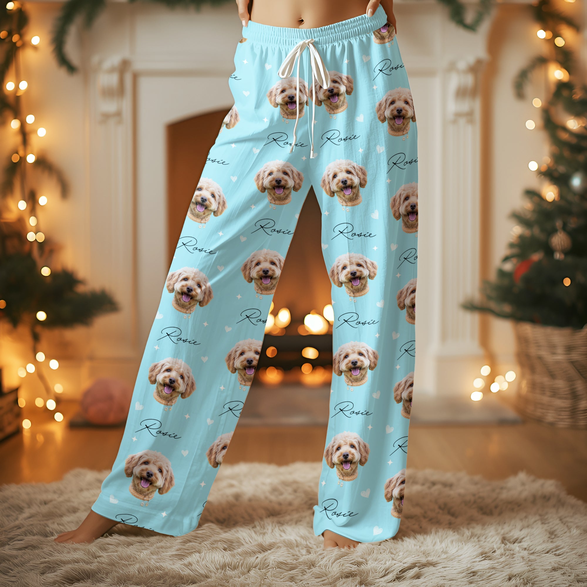 Custom Pet Pajamas Set – All Over Print Christmas PJs for Pet Lovers, Dog Lovers Holiday Gift