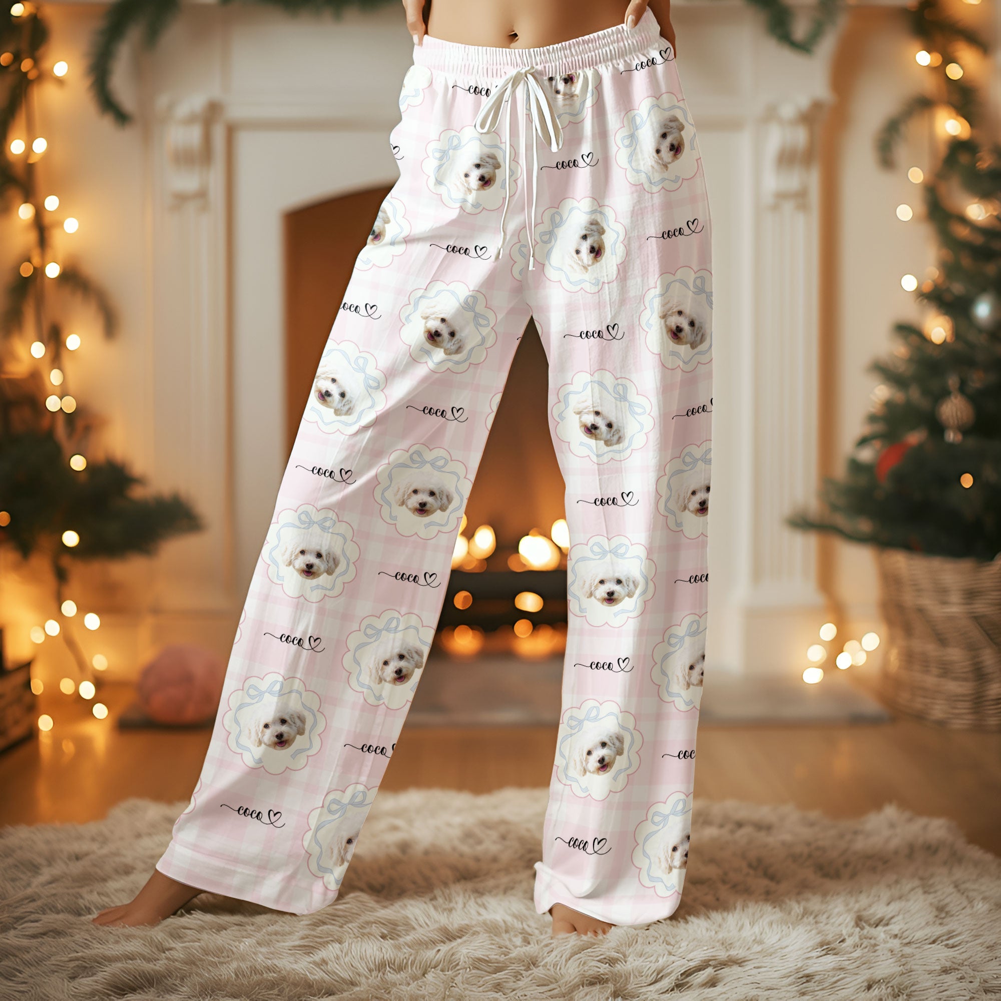 Personalized Pet Pajamas Set – Custom Dog Face Christmas PJs for Pet Lovers, Funny Holiday Sleepwear