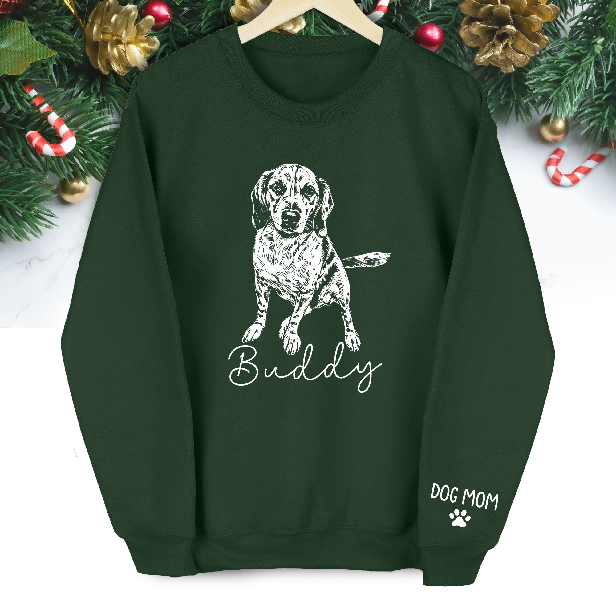 Custom Dog Mom Sweatshirt – Personalized with Your Dog’s Picture, Great Gift for Dog Lovers