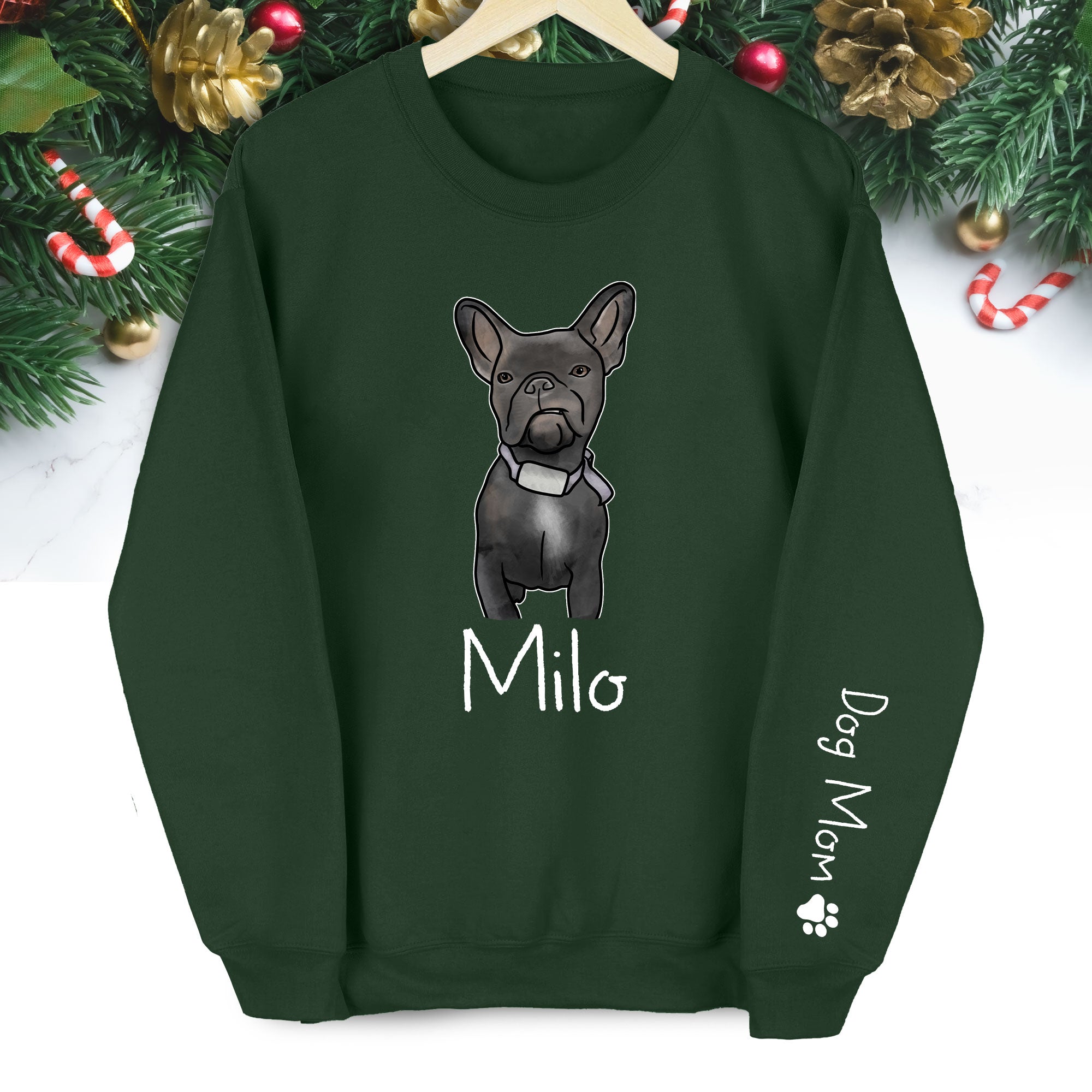 Custom Dog Lover Sweatshirt – Personalized Pet Photo Crewneck, Christmas Gift for Women