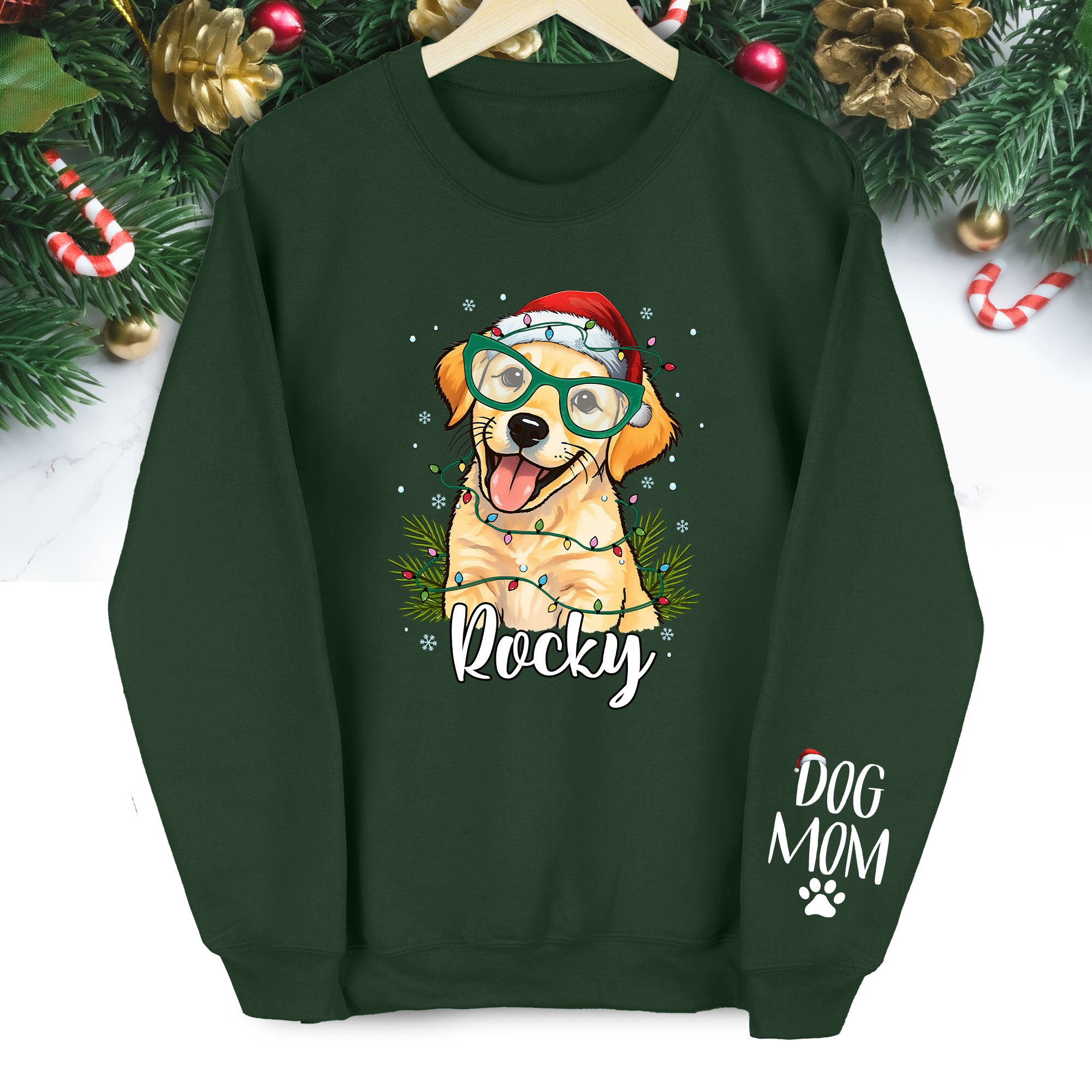 Custom Pet Portrait Sweatshirt – Funny Holiday Dog Gift
