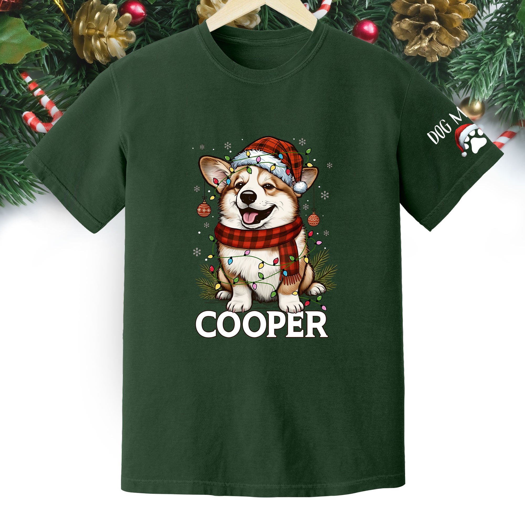 Personalized Pet Lover T-Shirt – Custom Dog Photo Christmas Shirt, Gift for Women