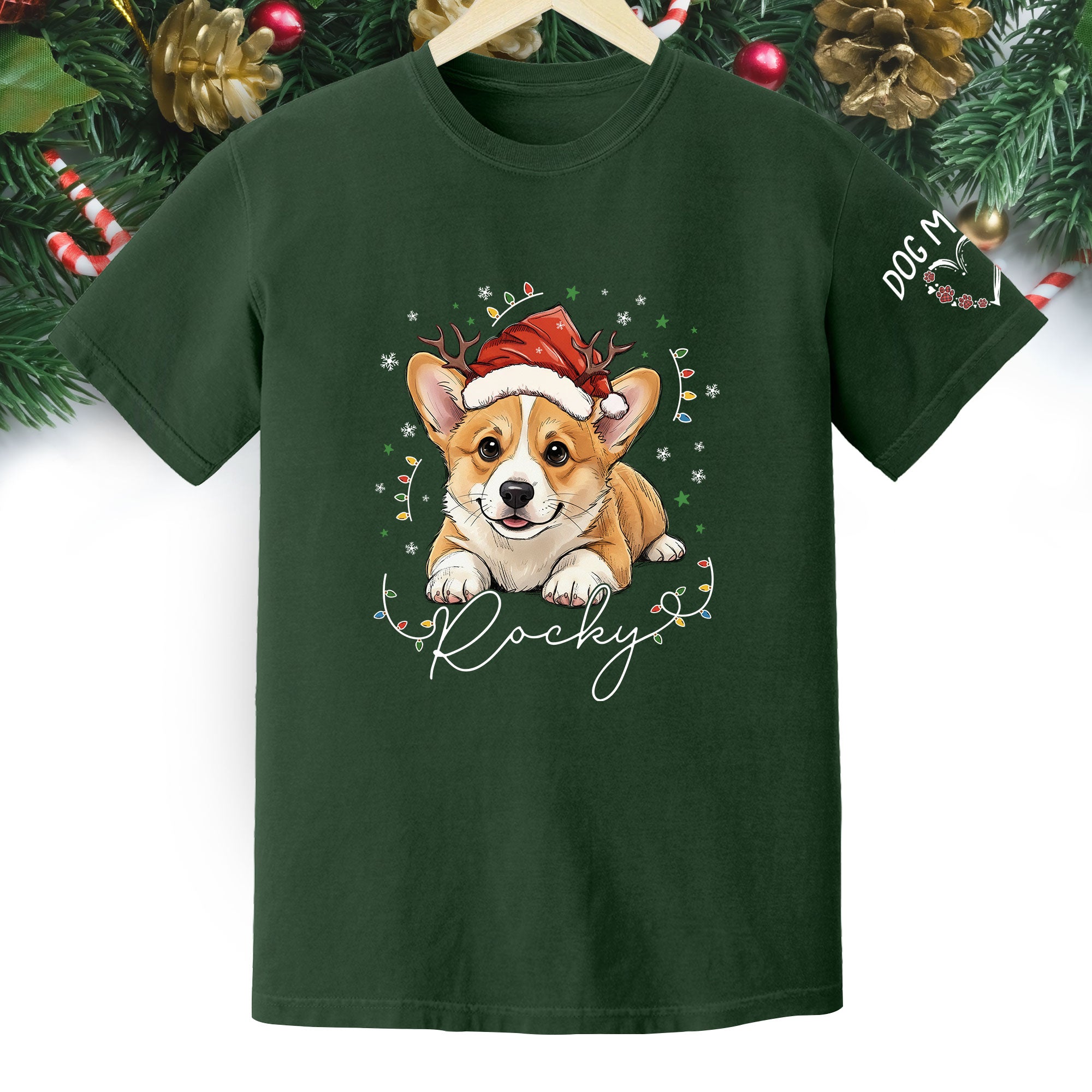 Personalized Pet Christmas Shirt – Custom Dog T-Shirt, Cute Holiday Gift for Pet Lovers