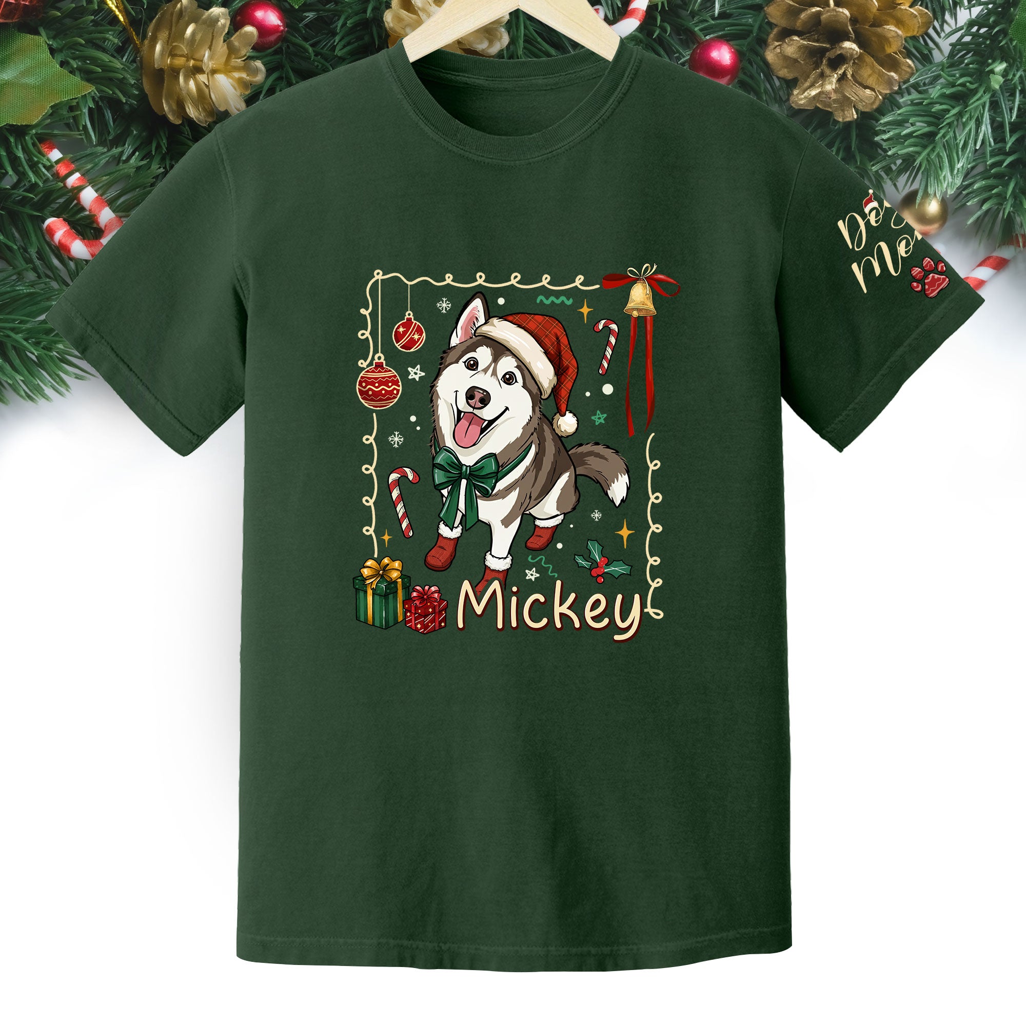 Personalized Dog Mom Shirt, Christmas Shirts For Women, Dog Mom Gift