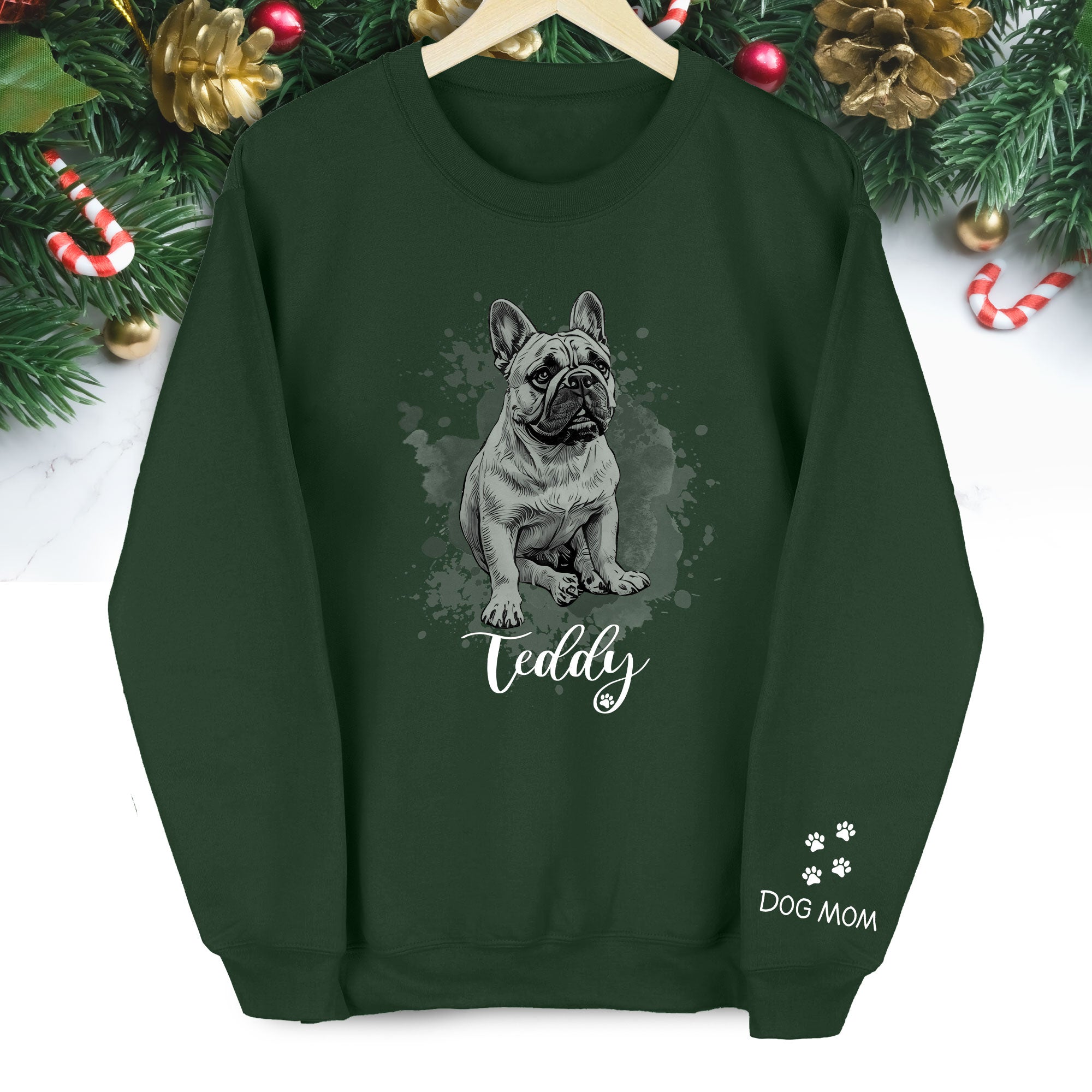 Custom Dog Sweatshirt – Personalized Pet Drawing of Your Dog, Ideal Gift for Dog Lovers