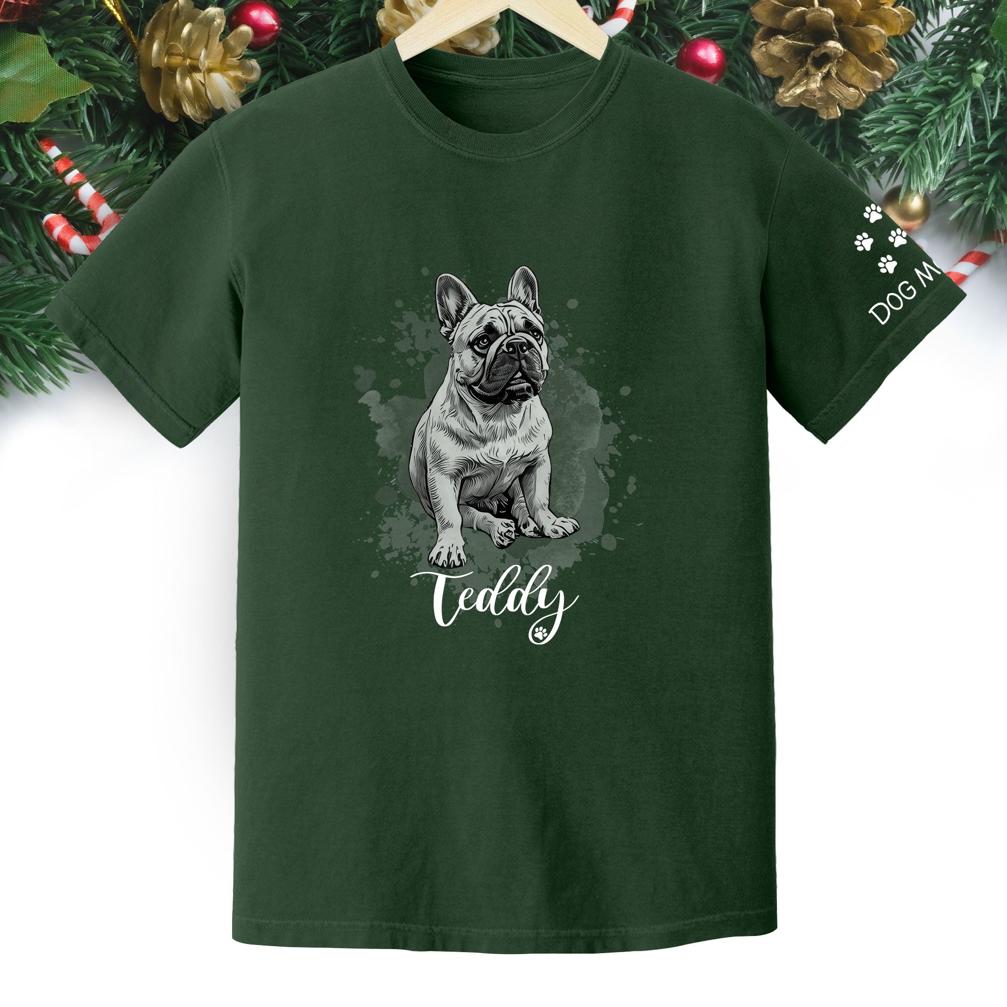 Custom Dog Mom T-Shirt – Personalized Pet Portrait Tee from Photo, Unique Gift for Dog Lovers