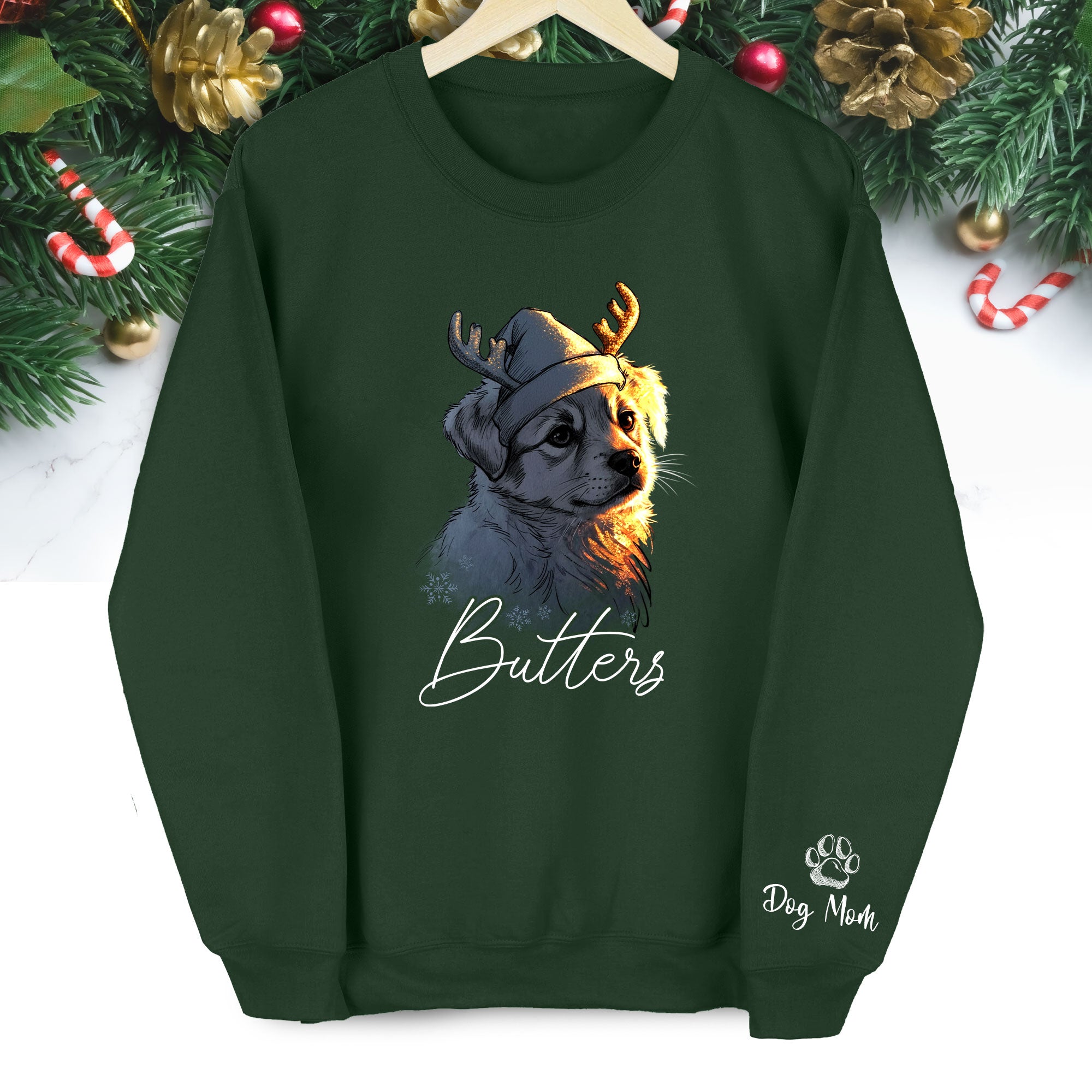 Personalized Dog Mom Sweatshirt Featuring Your Pet’s Face