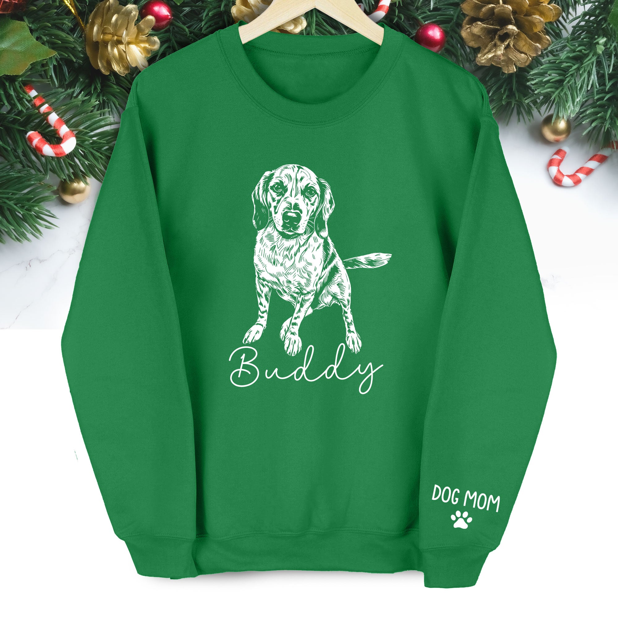 Custom Dog Mom Sweatshirt – Personalized with Your Dog’s Picture, Great Gift for Dog Lovers