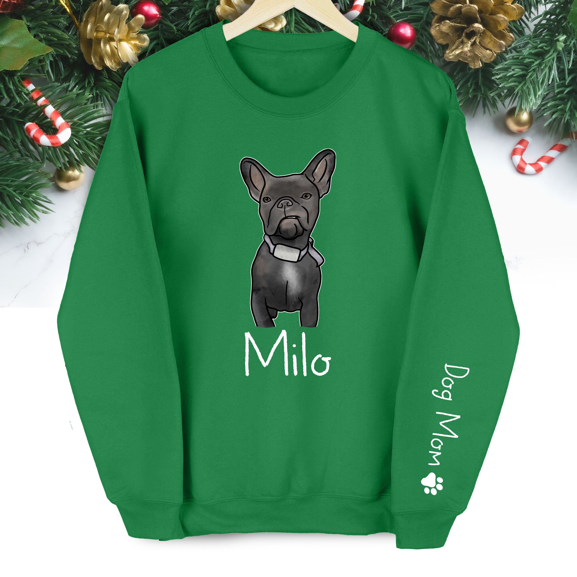 Custom Dog Lover Sweatshirt – Personalized Pet Photo Crewneck, Christmas Gift for Women