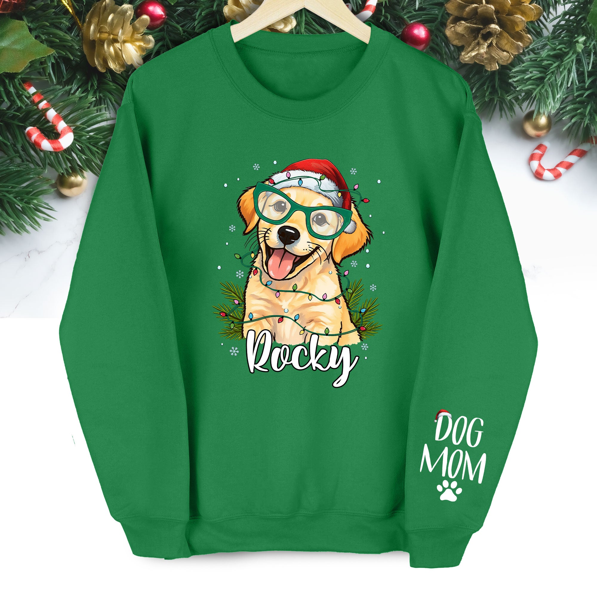 Custom Pet Portrait Sweatshirt – Funny Holiday Dog Gift