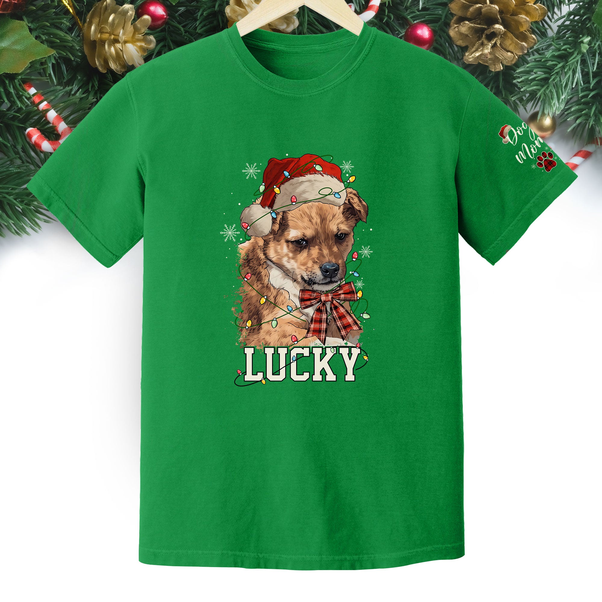 Custom Dog Shirt – Personalized Pet Photo T-Shirt, Holiday Gift for Dog Mom