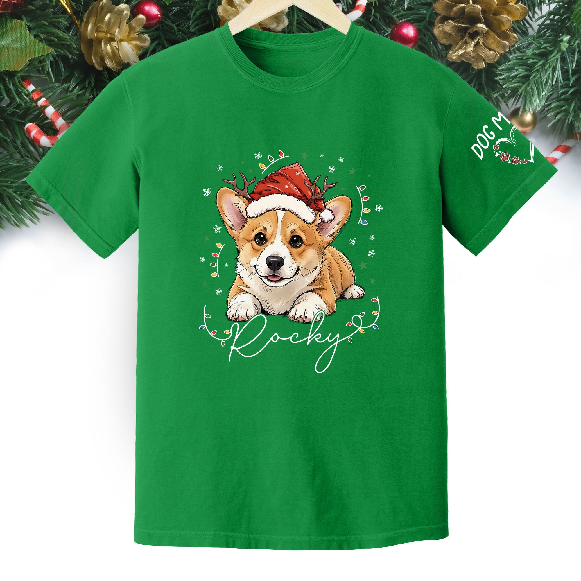 Personalized Pet Christmas Shirt – Custom Dog T-Shirt, Cute Holiday Gift for Pet Lovers