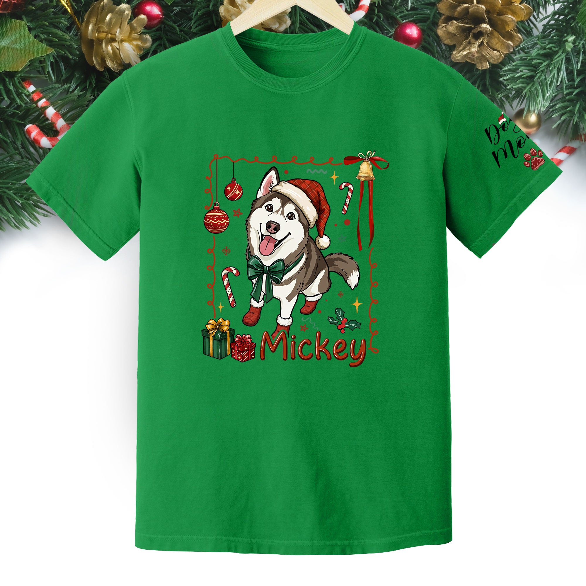Personalized Dog Mom Shirt, Christmas Shirts For Women, Dog Mom Gift