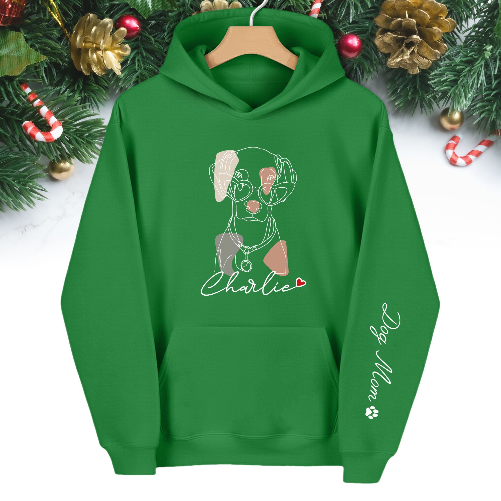 Custom Pet Line Art Hoodie – Personalized Dog & Cat Photo Gift for Pet Lovers