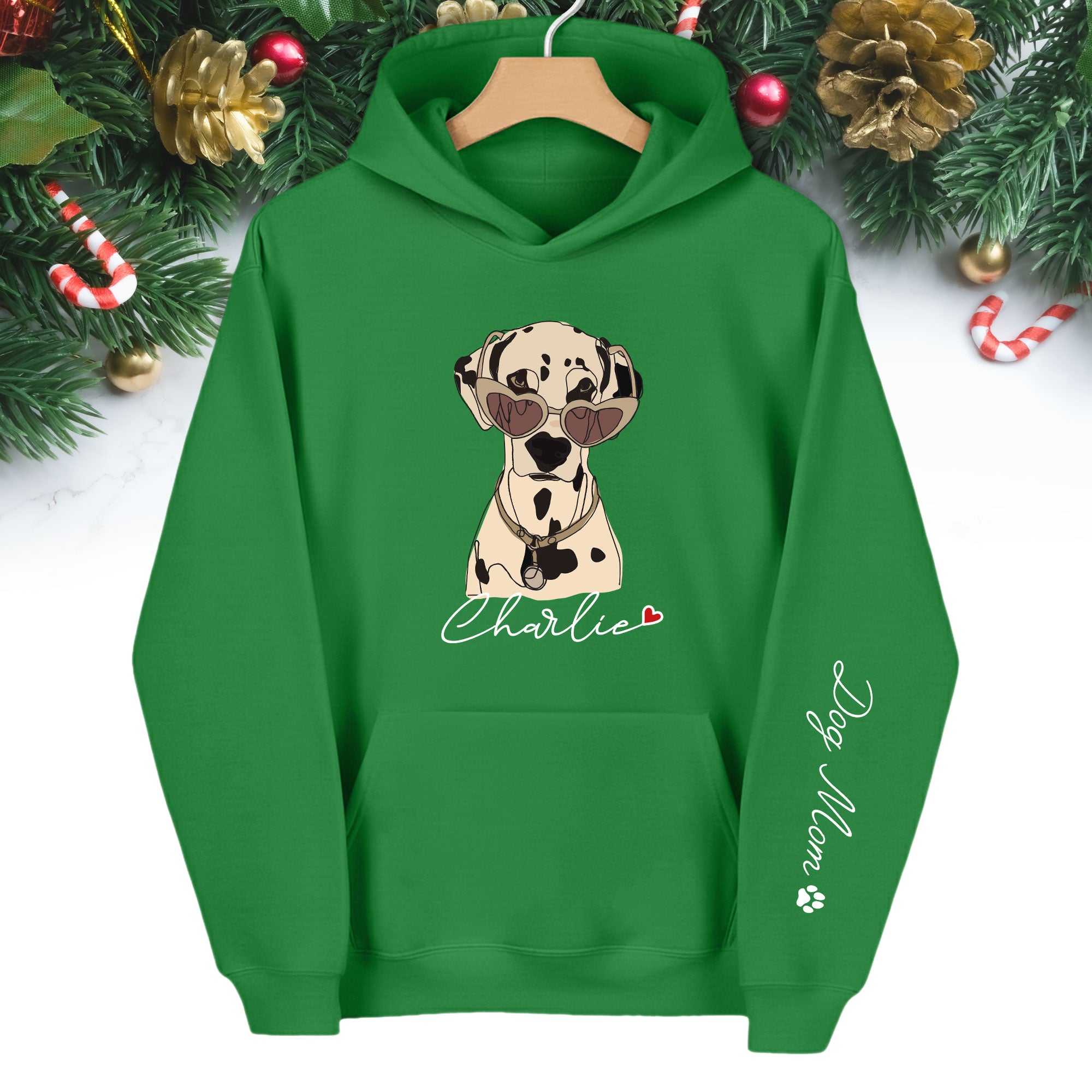 Personalized Dog Hoodie – Custom Pet Portrait with Name | Unique Gift for Pet Lovers