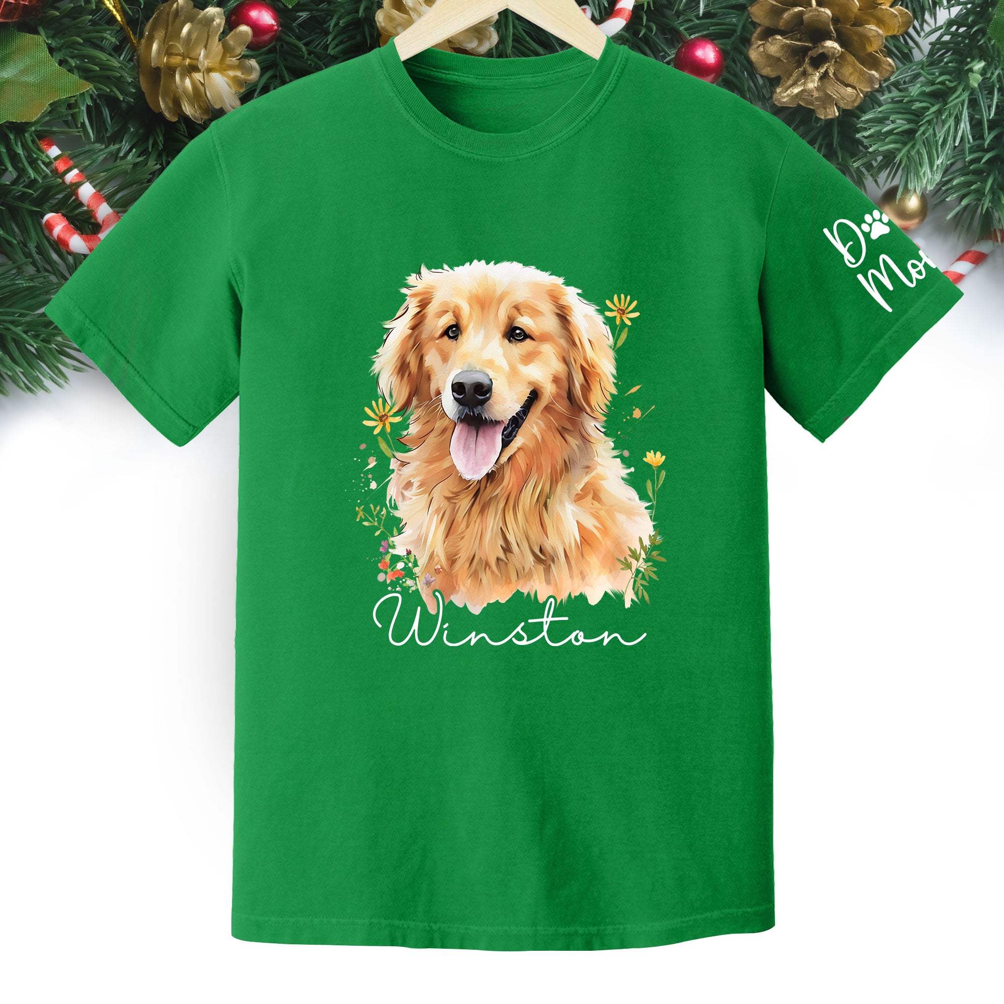 Custom Pet Portrait T-Shirt – Personalized Dog Lover Tee, Unique Gift for Dog Mom & Dog Dad