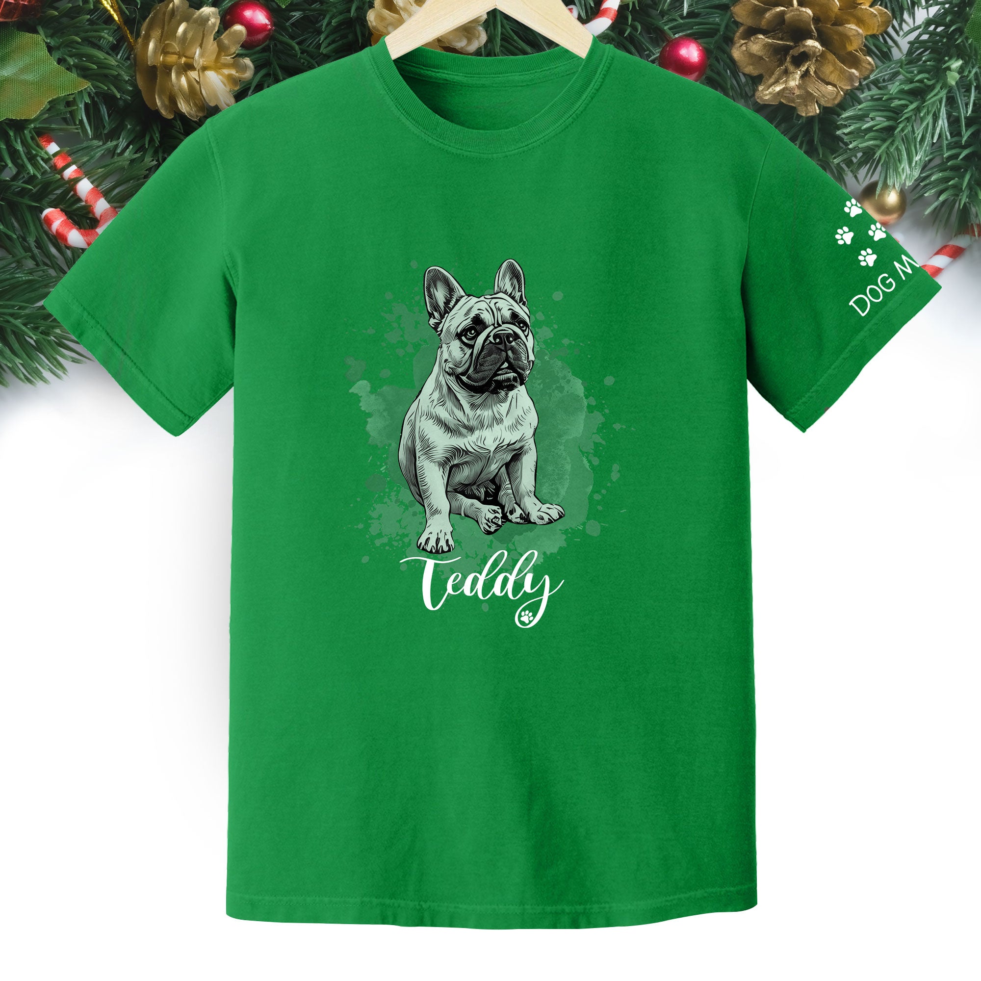 Custom Dog Mom T-Shirt – Personalized Pet Portrait Tee from Photo, Unique Gift for Dog Lovers