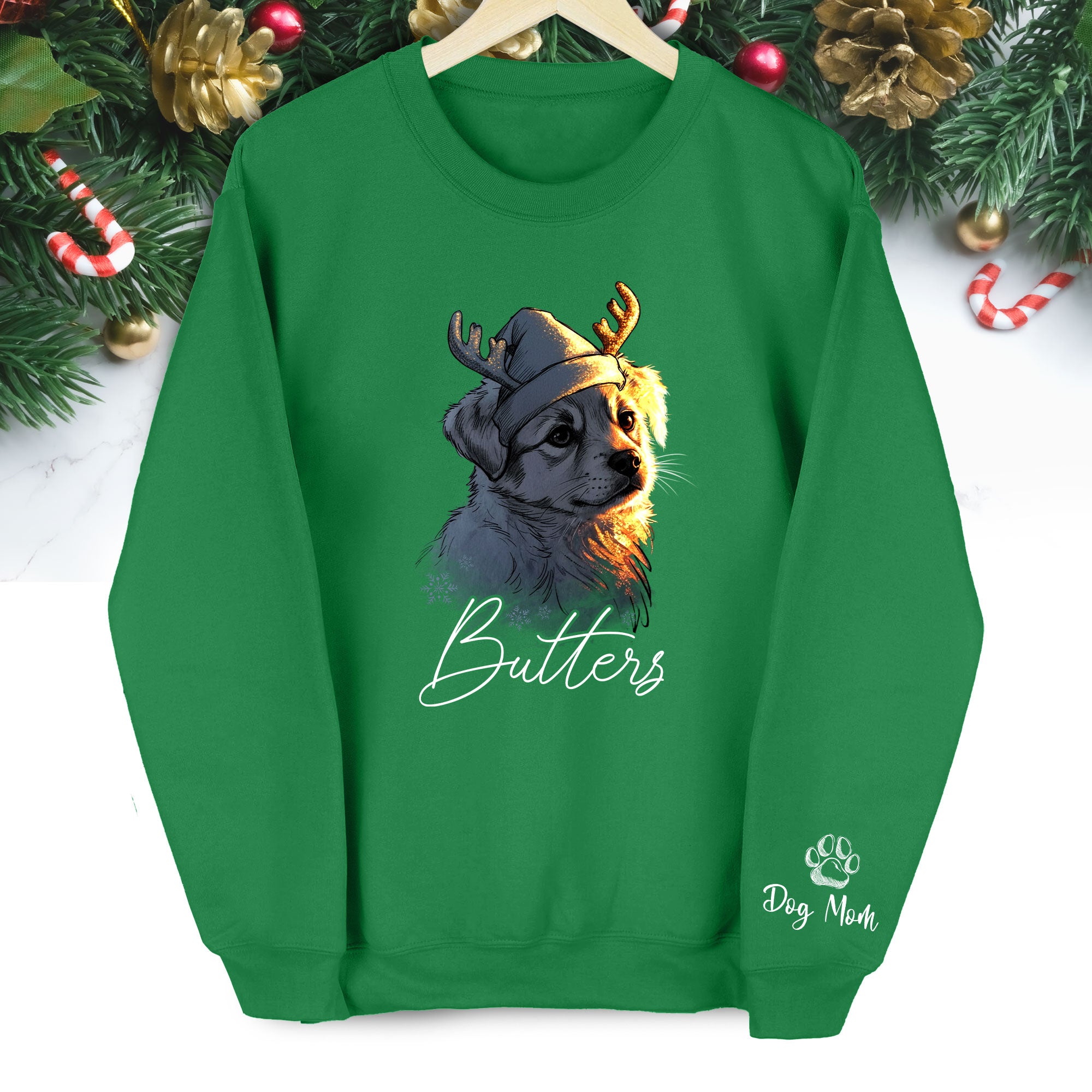 Personalized Dog Mom Sweatshirt Featuring Your Pet’s Face