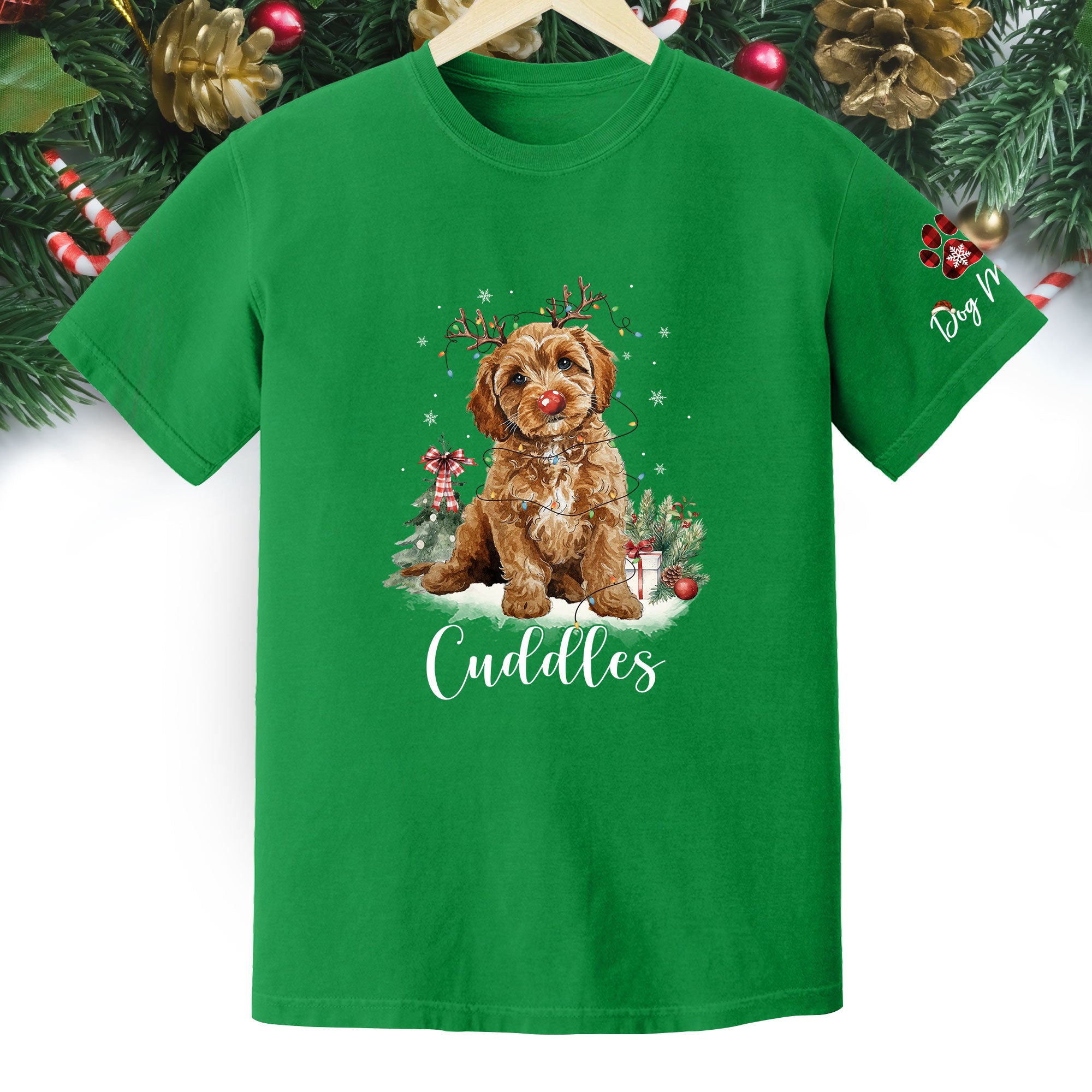 Holiday Dog Mom T-Shirt – Cozy Christmas Pet Lover Gift Idea