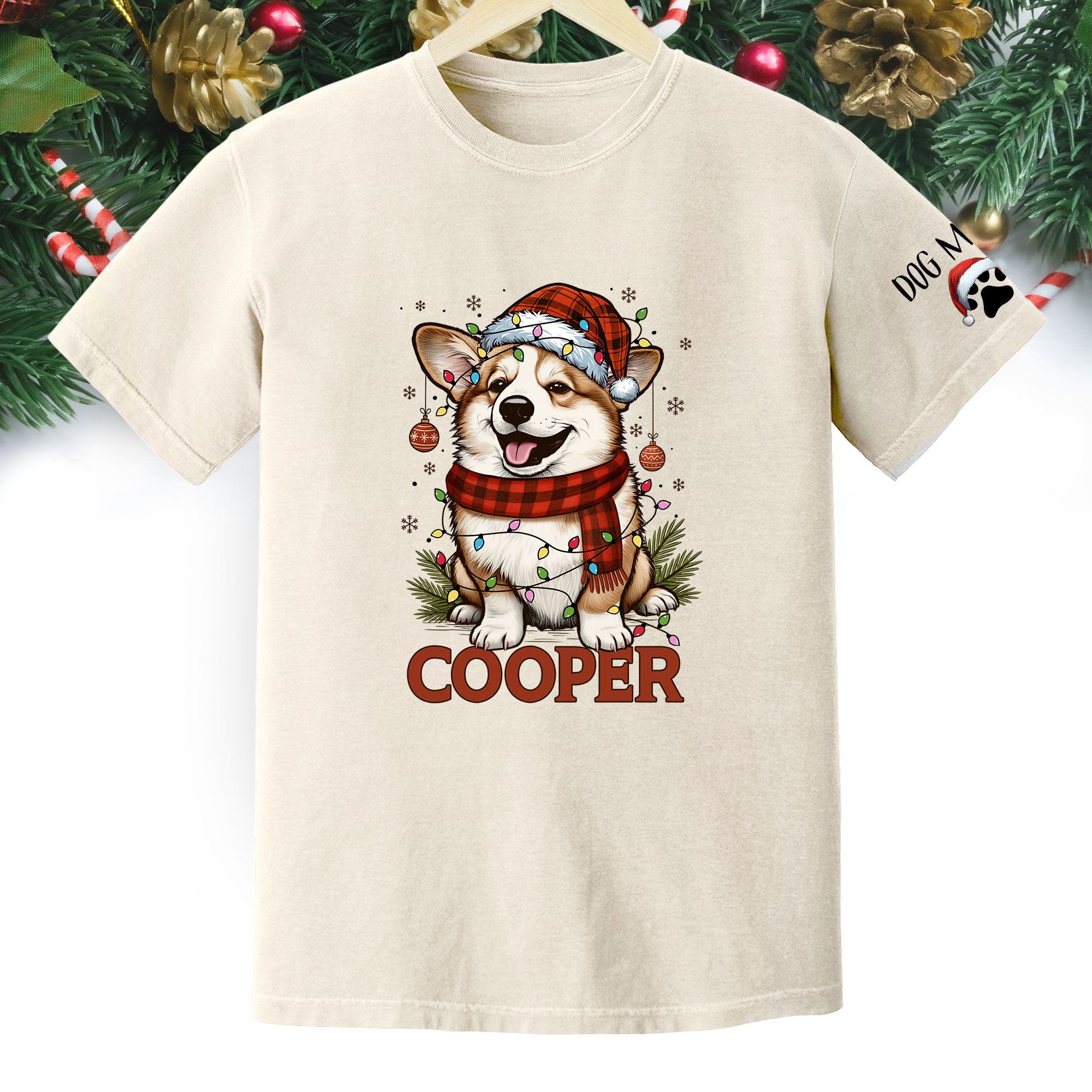 Personalized Pet Lover T-Shirt – Custom Dog Photo Christmas Shirt, Gift for Women