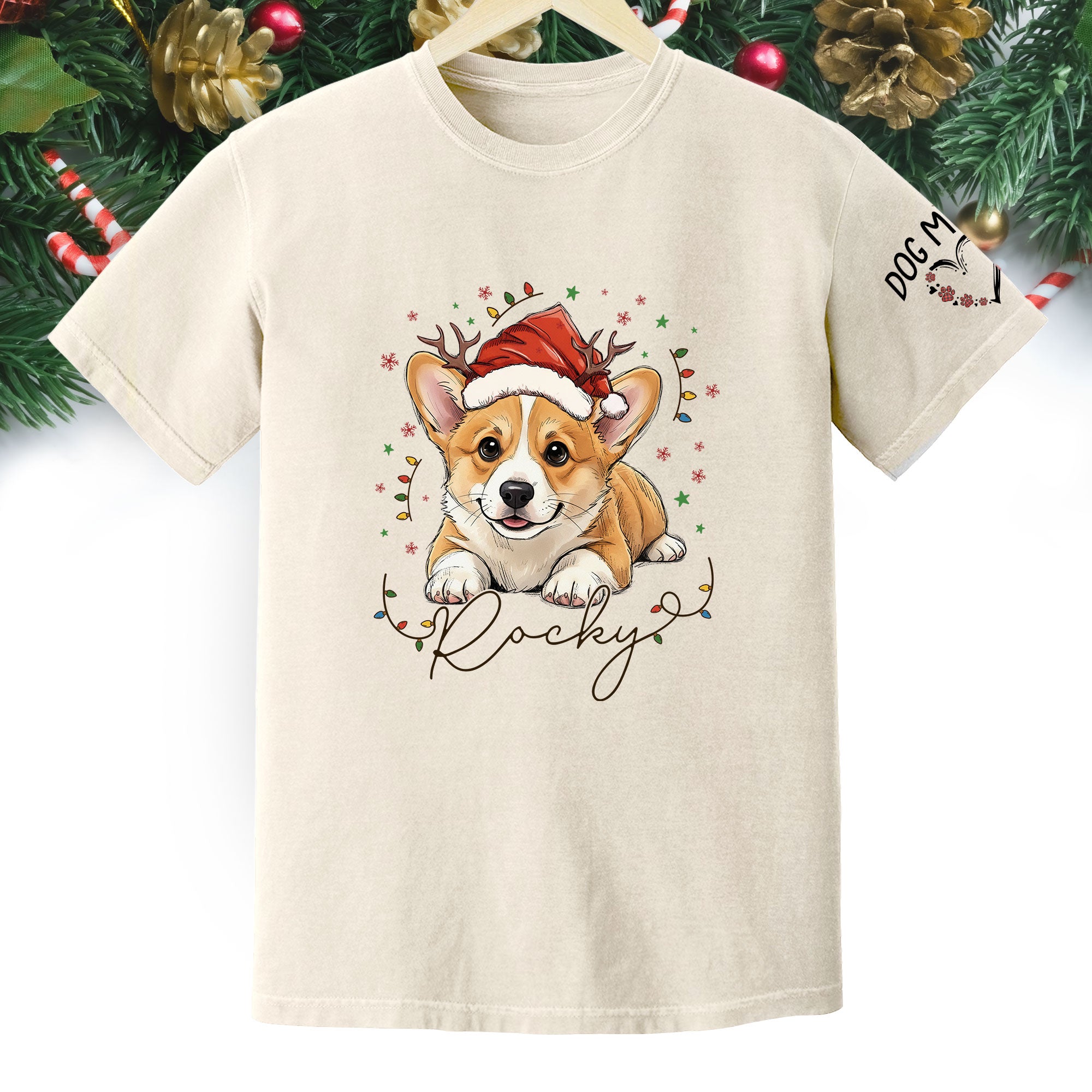 Personalized Pet Christmas Shirt – Custom Dog T-Shirt, Cute Holiday Gift for Pet Lovers