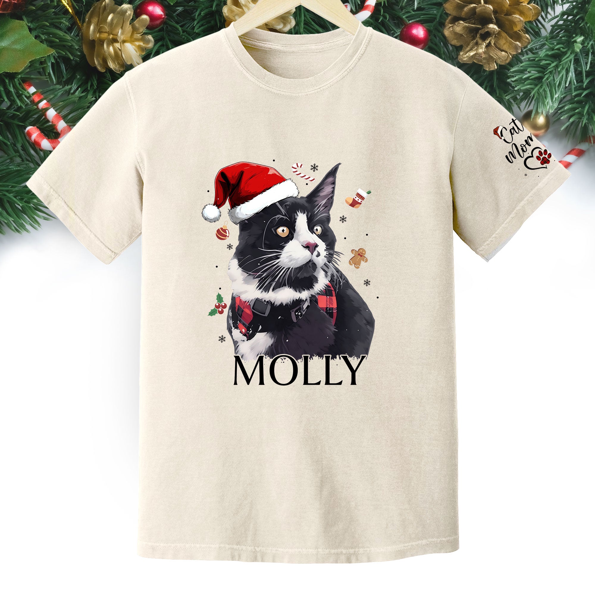 Personalized Cat T-Shirt – Custom Pet Photo Tee Gift for Animal Lovers