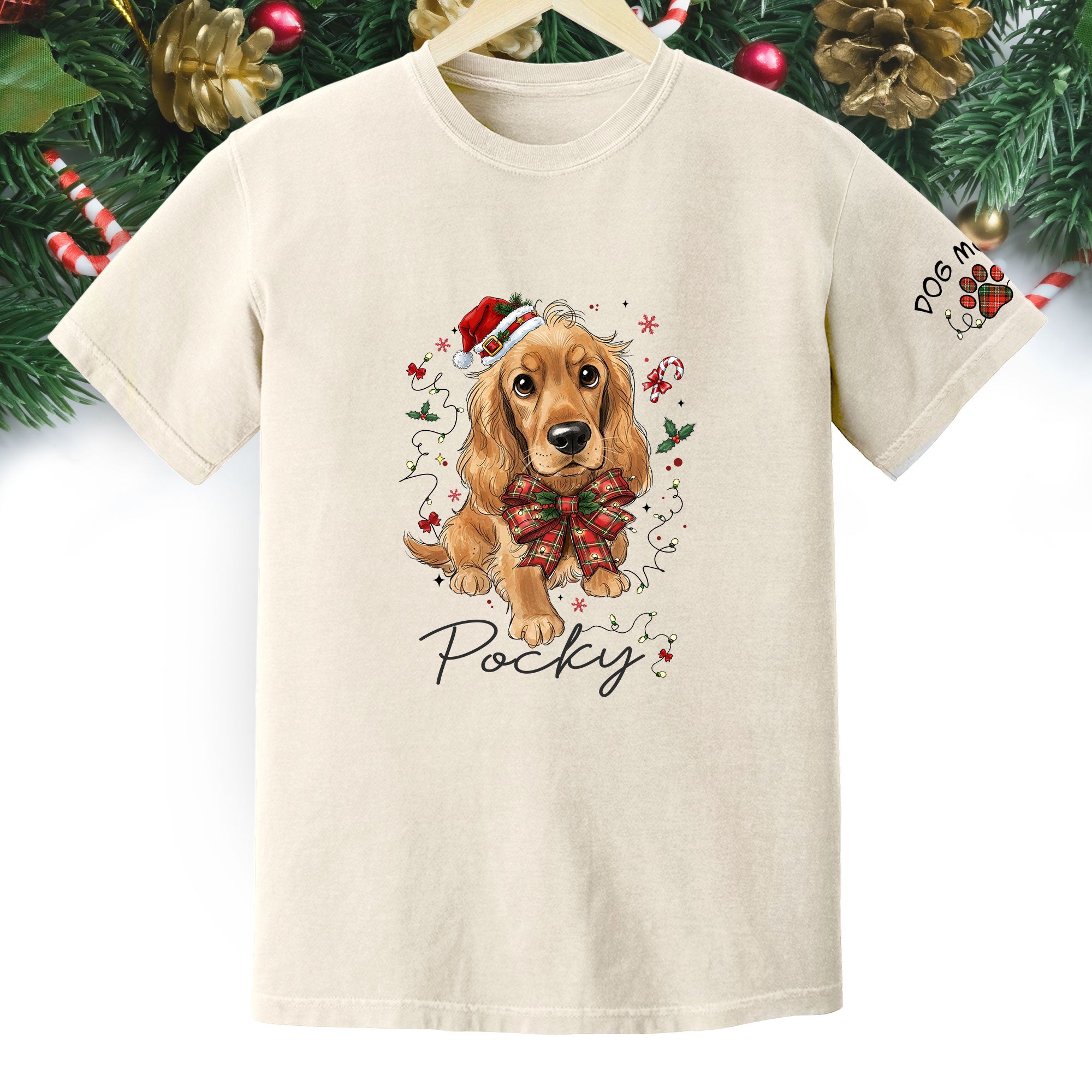 Personalized Dog Mom Shirt, Dog Mom Gift, Christmas Shirts For Women