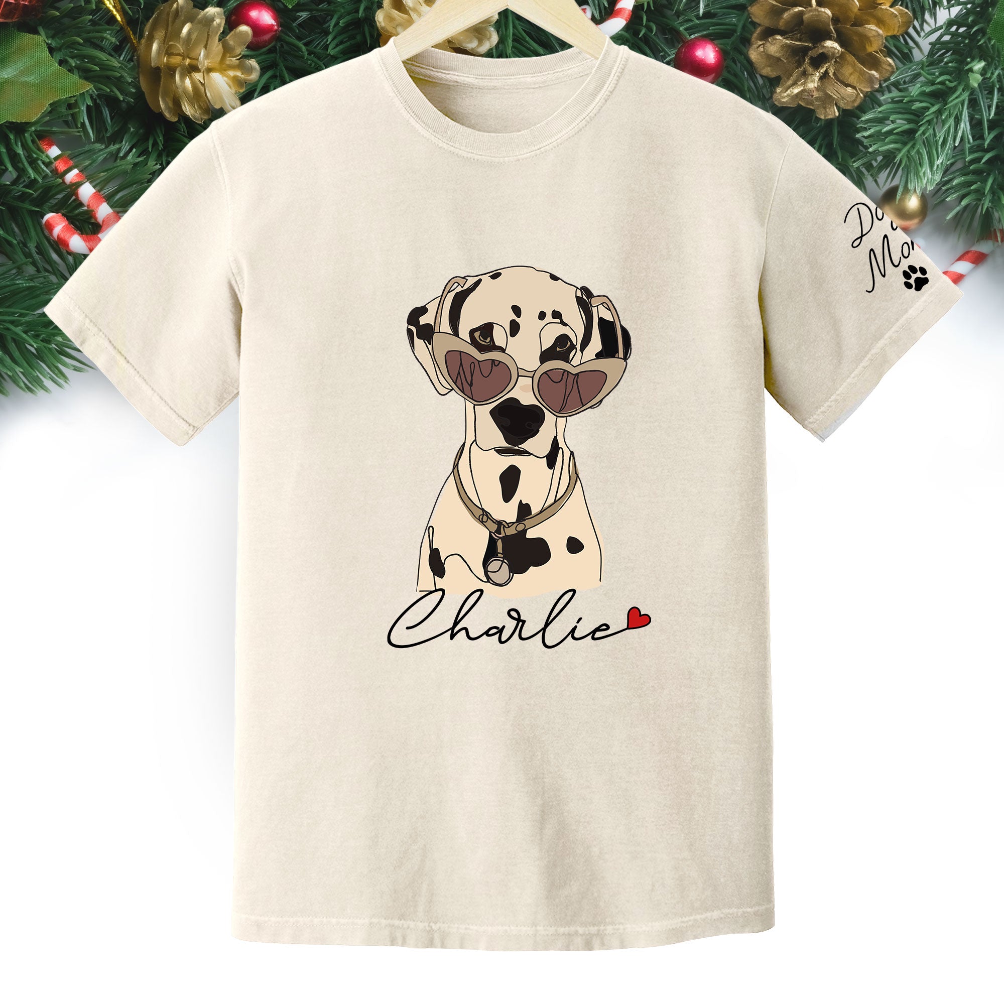 Custom Dog Mom Shirt – Personalized Pet Lover T-Shirt, Unique Christmas Gift for Pet Lovers
