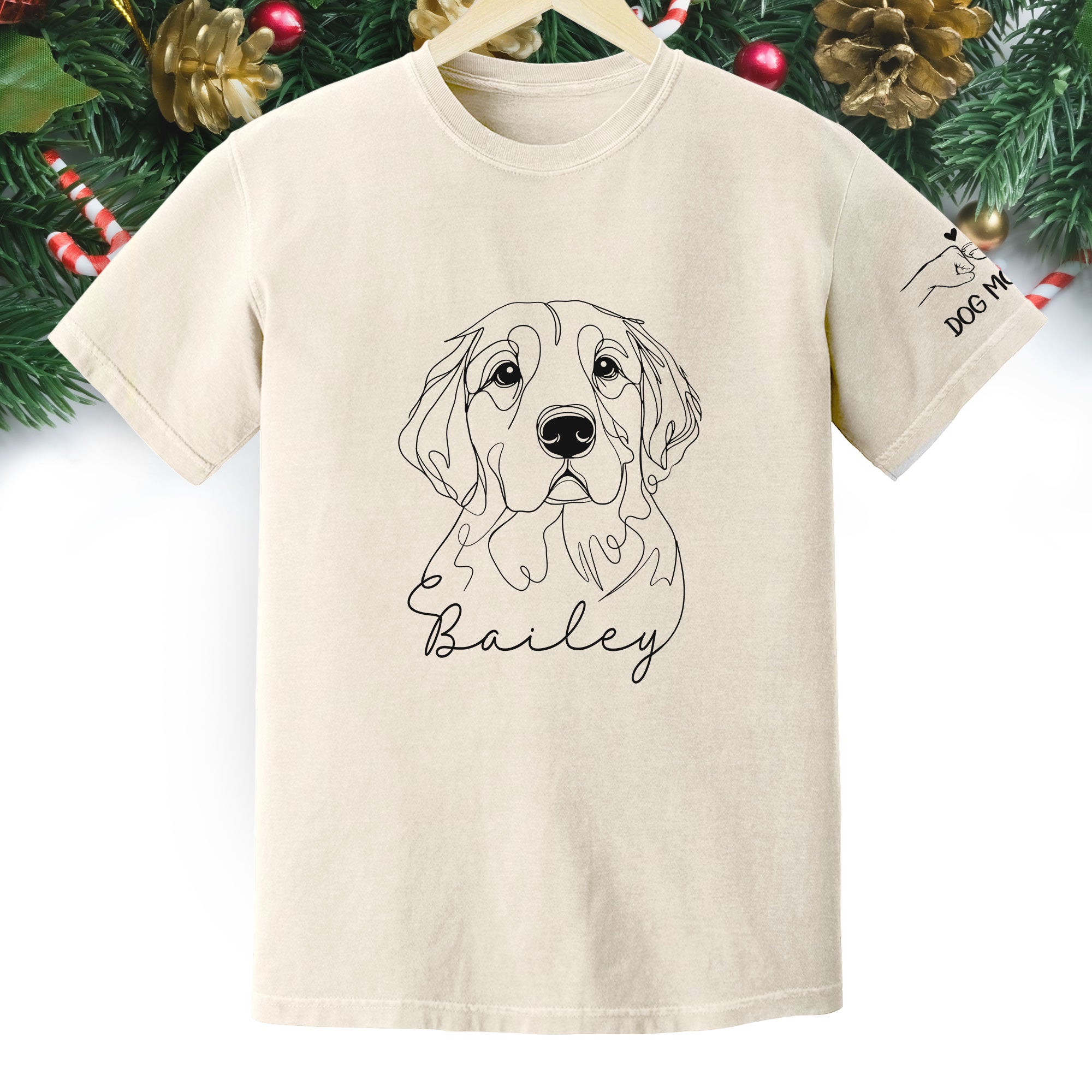 Custom Pet Photo T-Shirt – Personalized Dog Mom Shirt, Funny Christmas Gift for Pet Lovers