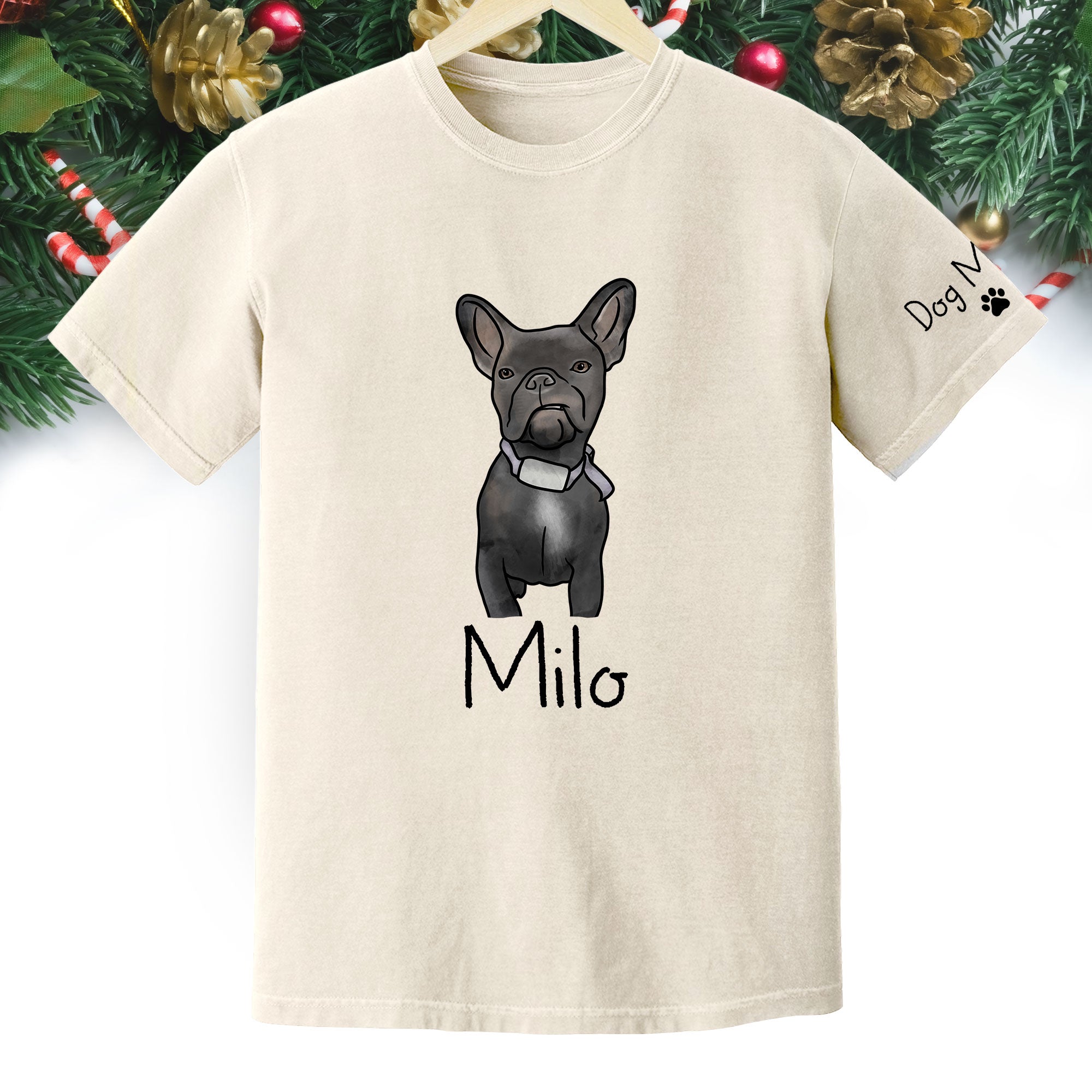 Custom Pet Portrait T-Shirt – Personalized Dog Lover Tee from Photo, Cute Gift for Dog Mom & Dog Dad