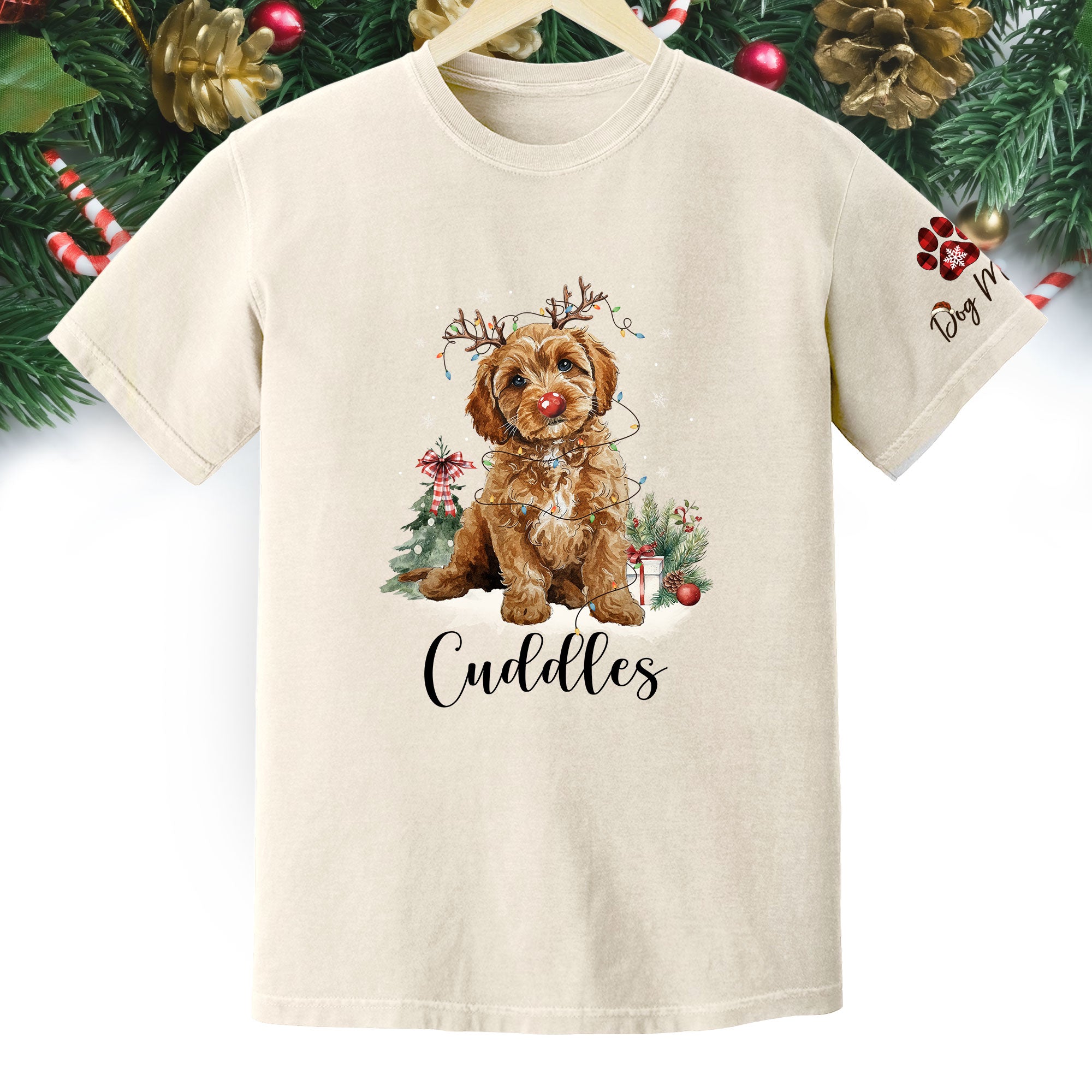 Holiday Dog Mom T-Shirt – Cozy Christmas Pet Lover Gift Idea
