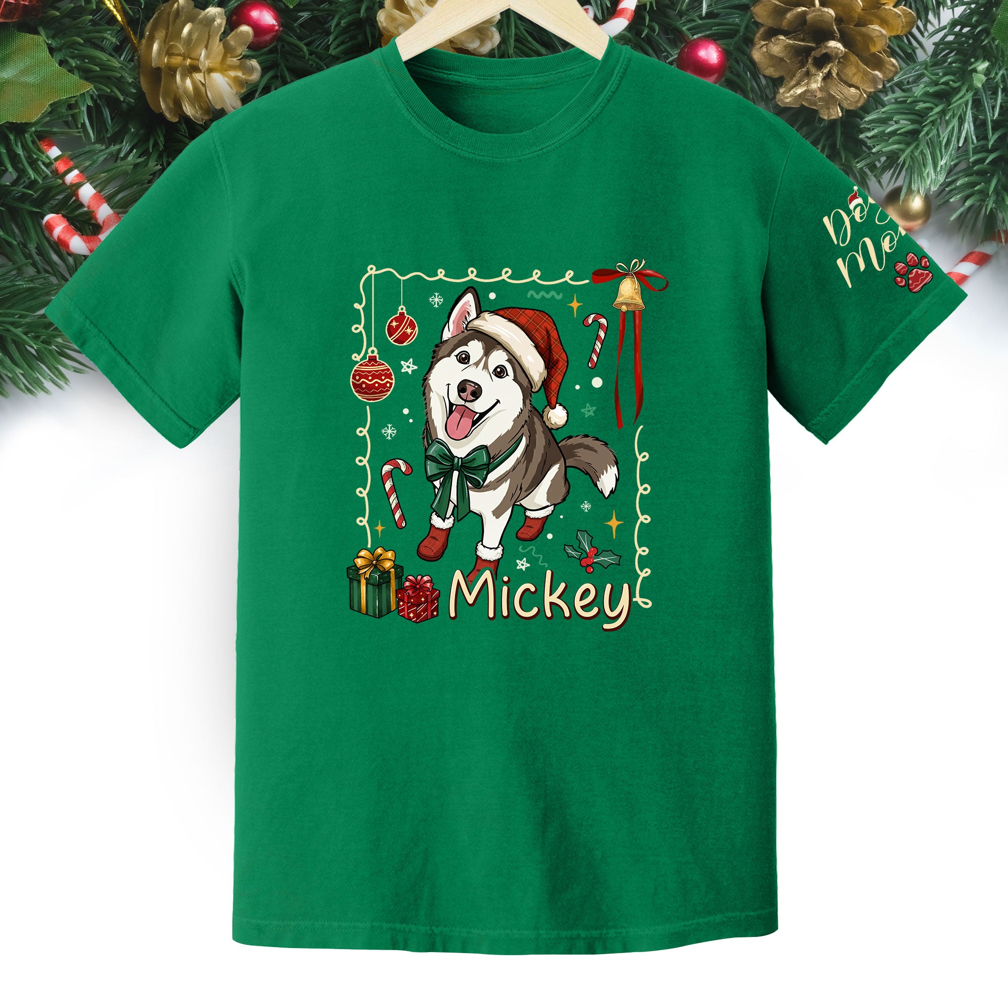 Personalized Dog Mom Shirt, Christmas Shirts For Women, Dog Mom Gift