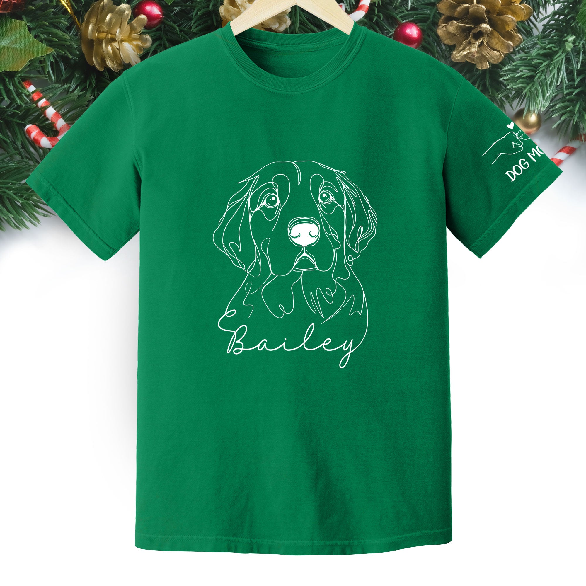 Custom Pet Photo T-Shirt – Personalized Dog Mom Shirt, Funny Christmas Gift for Pet Lovers