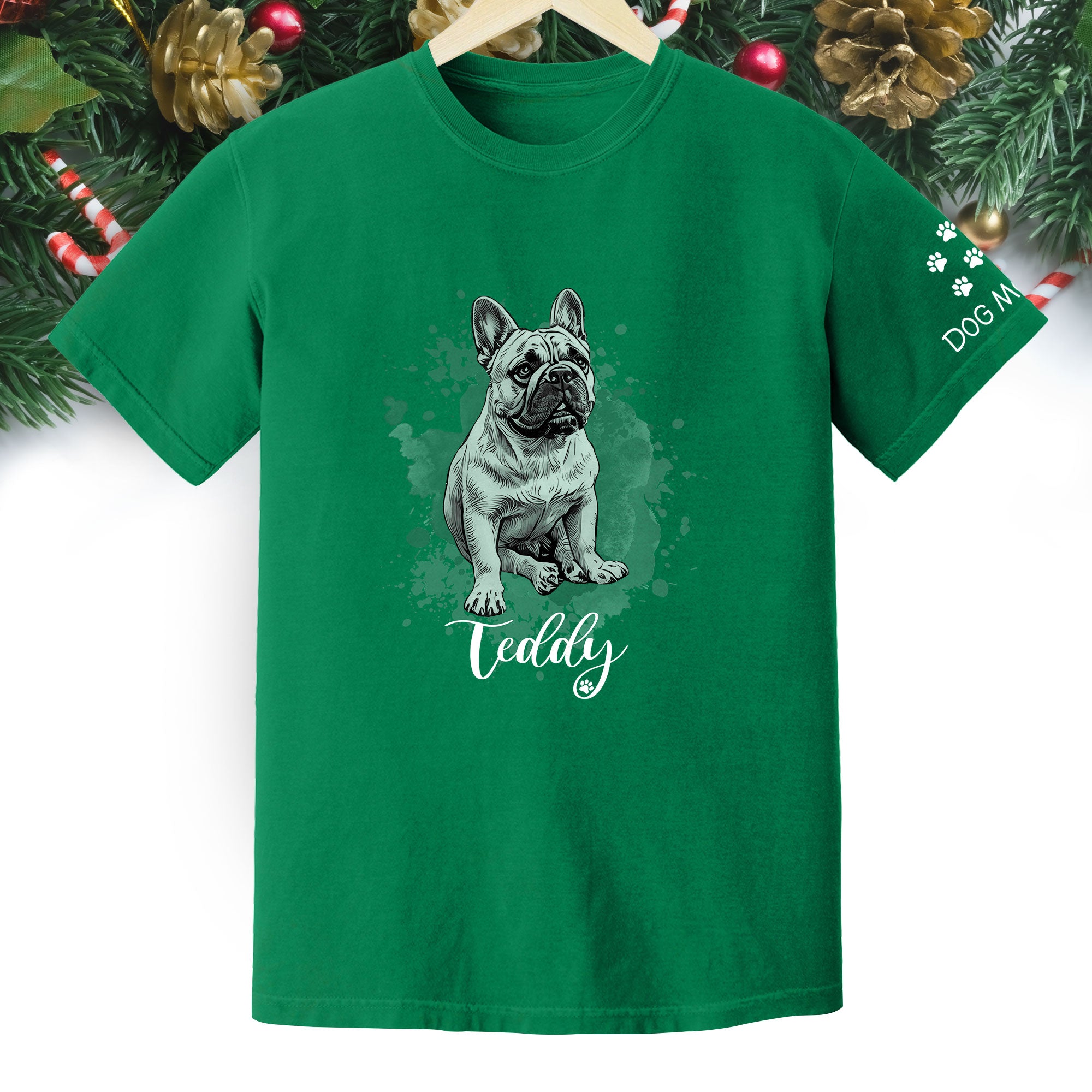 Custom Dog Mom T-Shirt – Personalized Pet Portrait Tee from Photo, Unique Gift for Dog Lovers