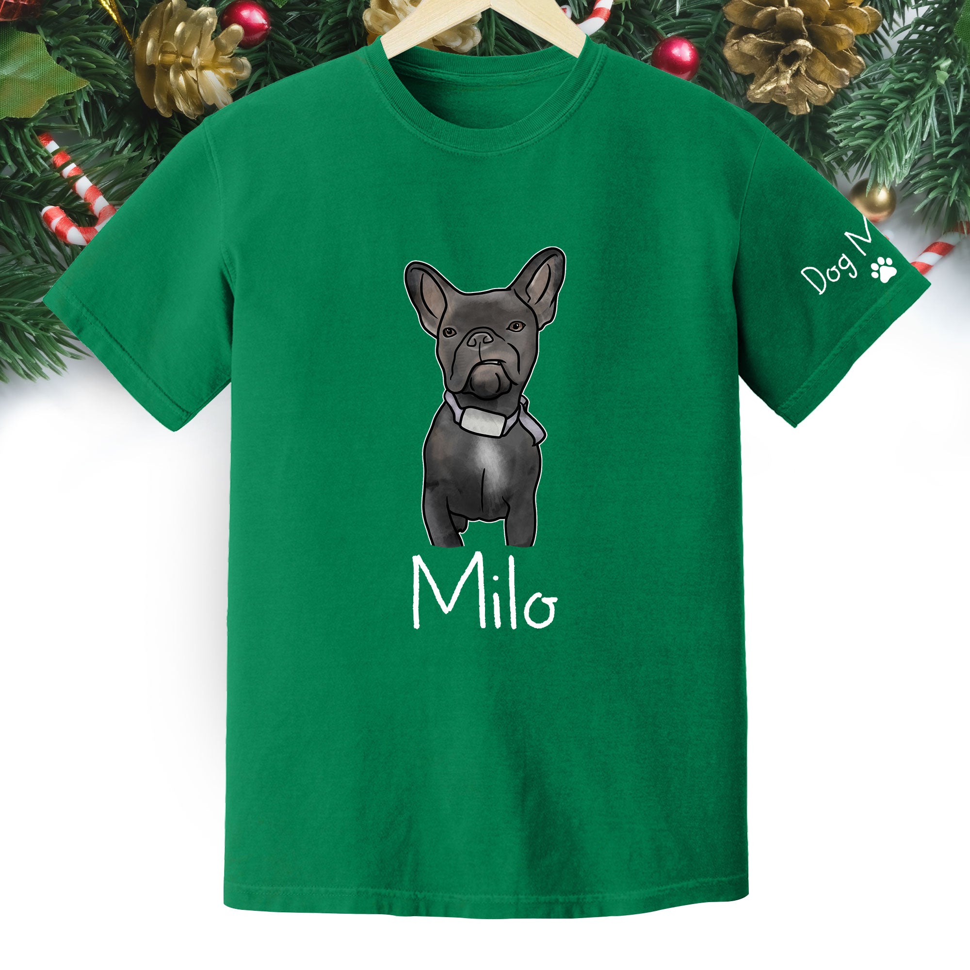 Custom Pet Portrait T-Shirt – Personalized Dog Lover Tee from Photo, Cute Gift for Dog Mom & Dog Dad