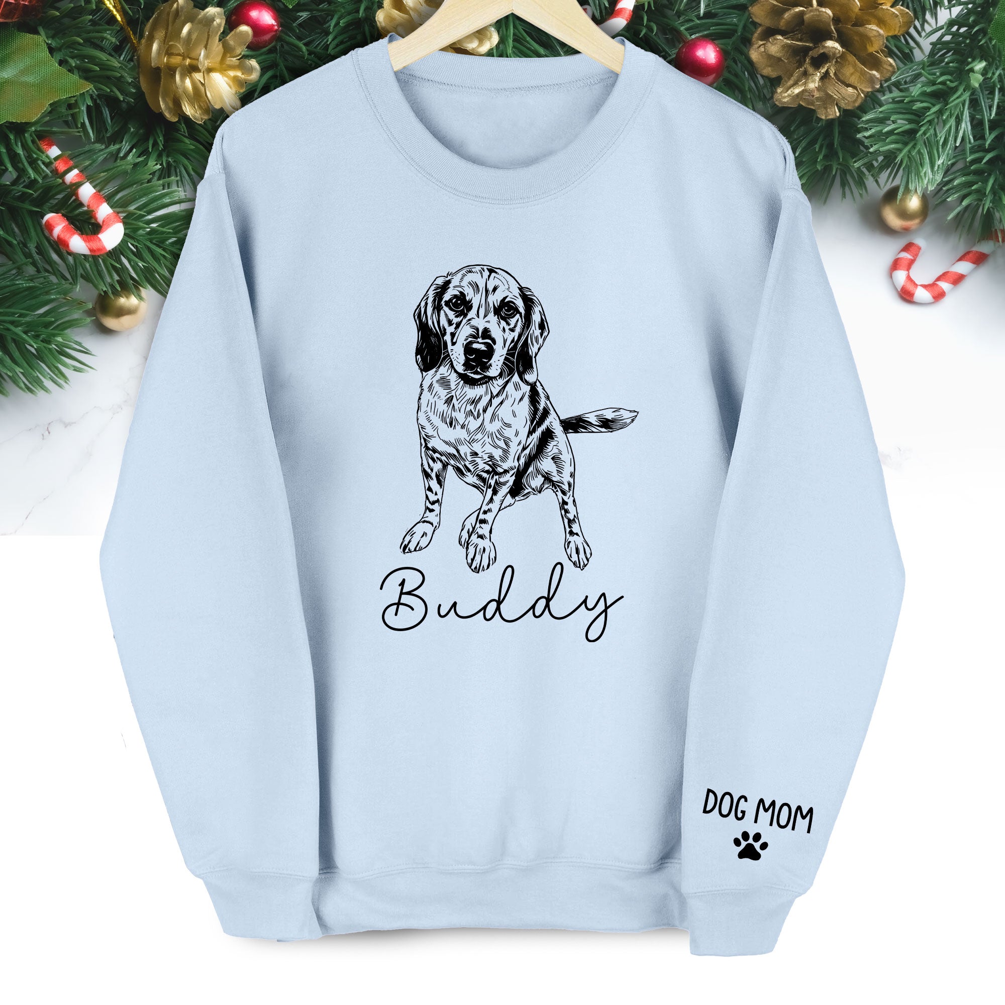 Custom Dog Mom Sweatshirt – Personalized with Your Dog’s Picture, Great Gift for Dog Lovers