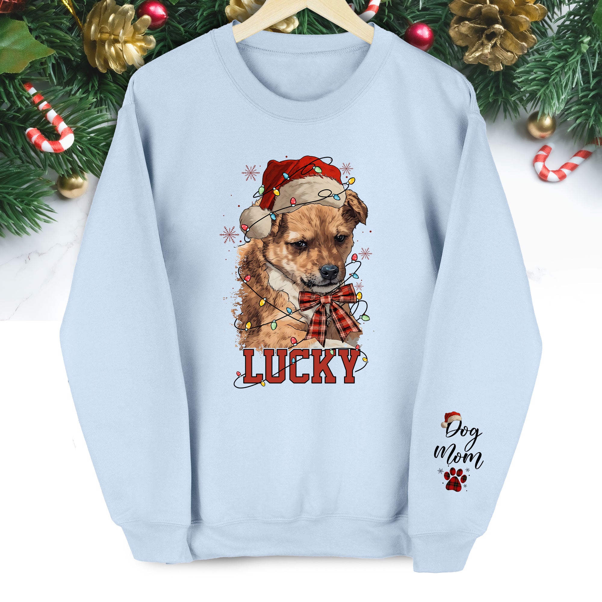 Custom Dog Christmas Sweatshirt – Personalized Pet Gift