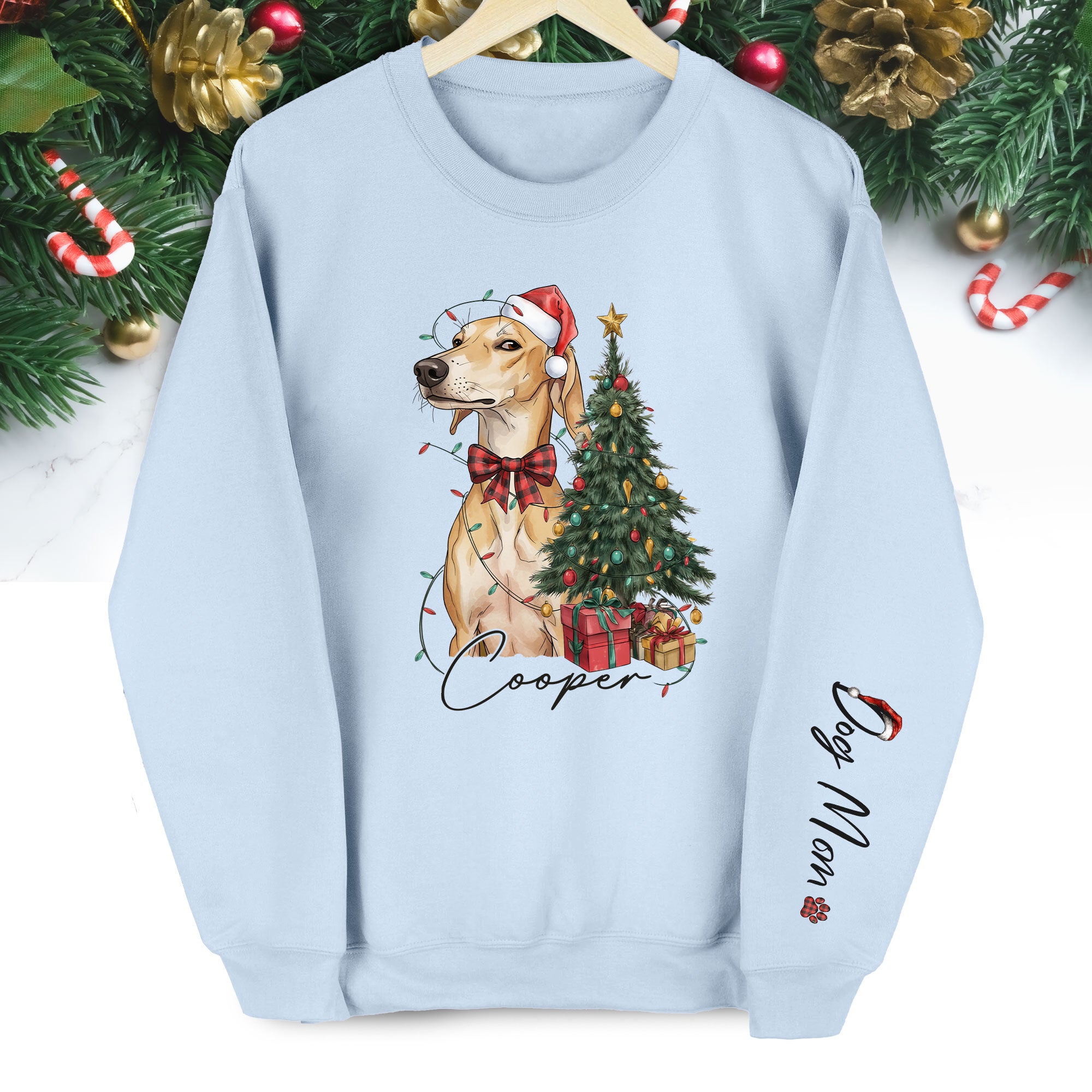 Personalized Dog Mom Sweatshirt, Christmas Sweatshirts For Women, Dog Mom Gift