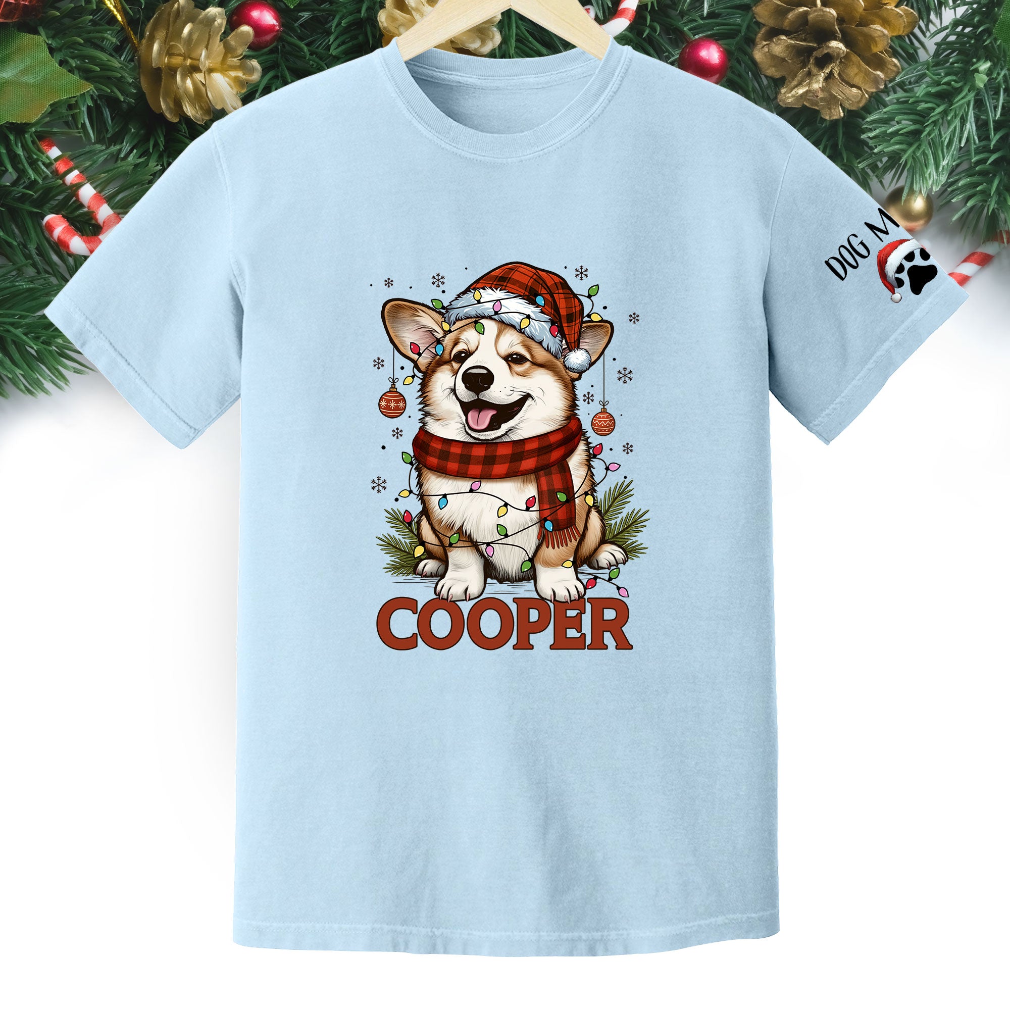 Personalized Pet Lover T-Shirt – Custom Dog Photo Christmas Shirt, Gift for Women