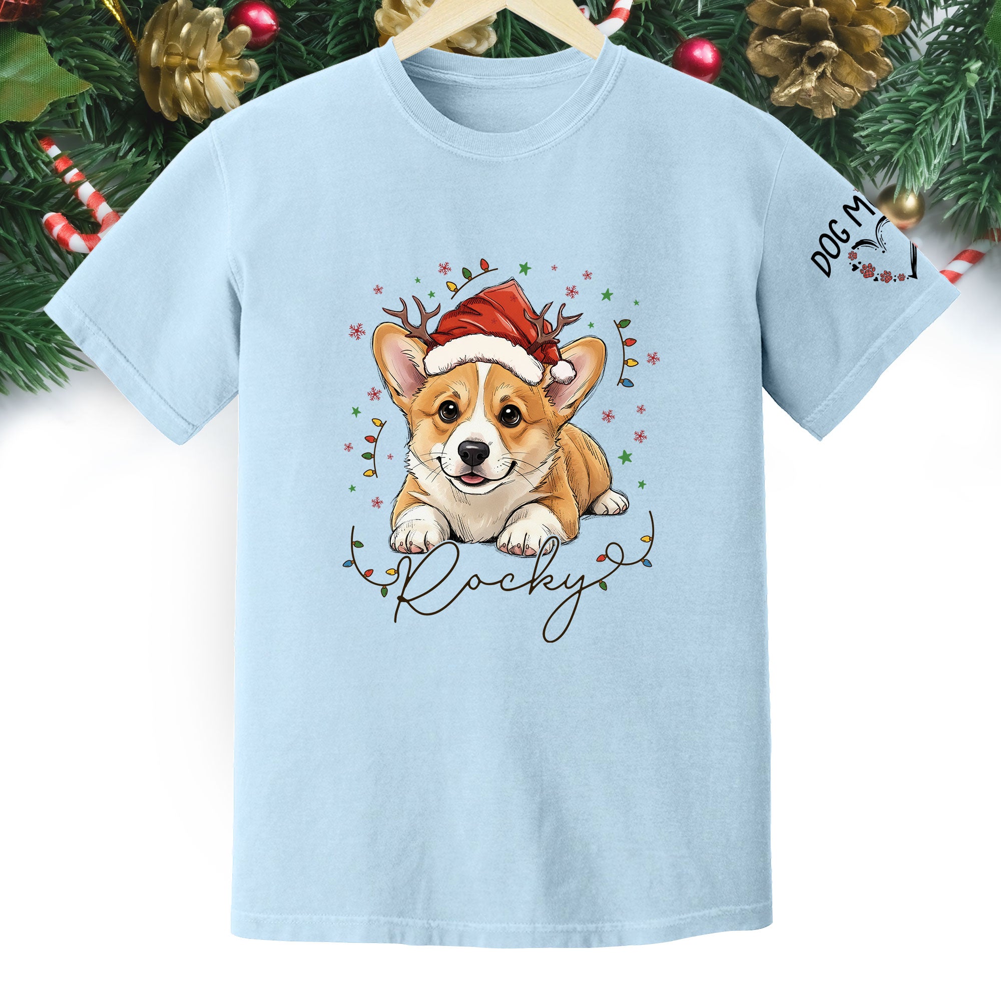 Personalized Pet Christmas Shirt – Custom Dog T-Shirt, Cute Holiday Gift for Pet Lovers