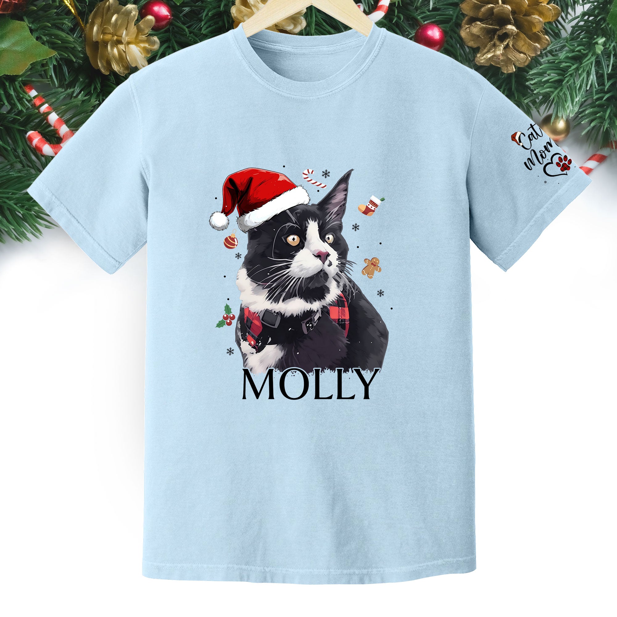 Personalized Cat T-Shirt – Custom Pet Photo Tee Gift for Animal Lovers