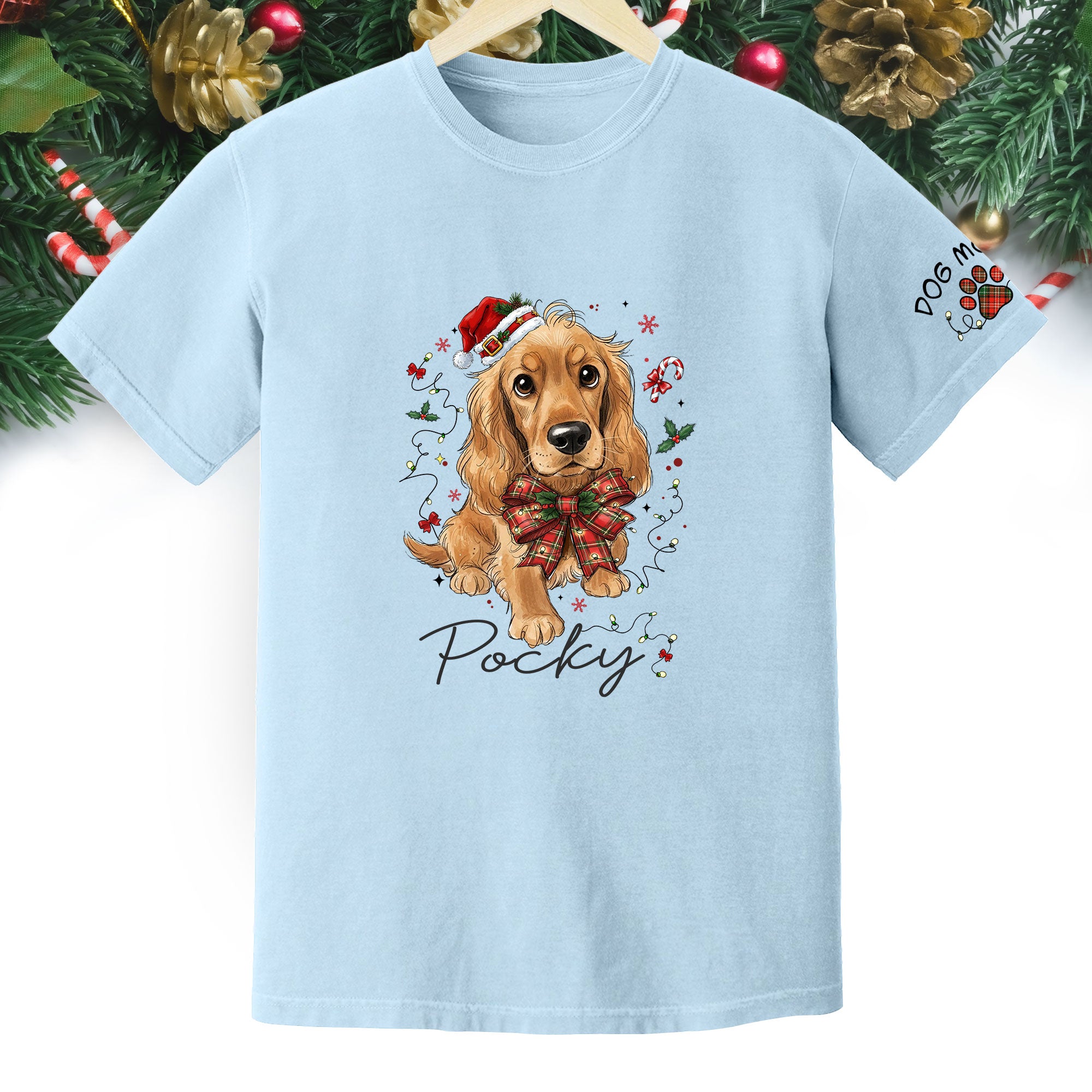 Personalized Dog Mom Shirt, Dog Mom Gift, Christmas Shirts For Women
