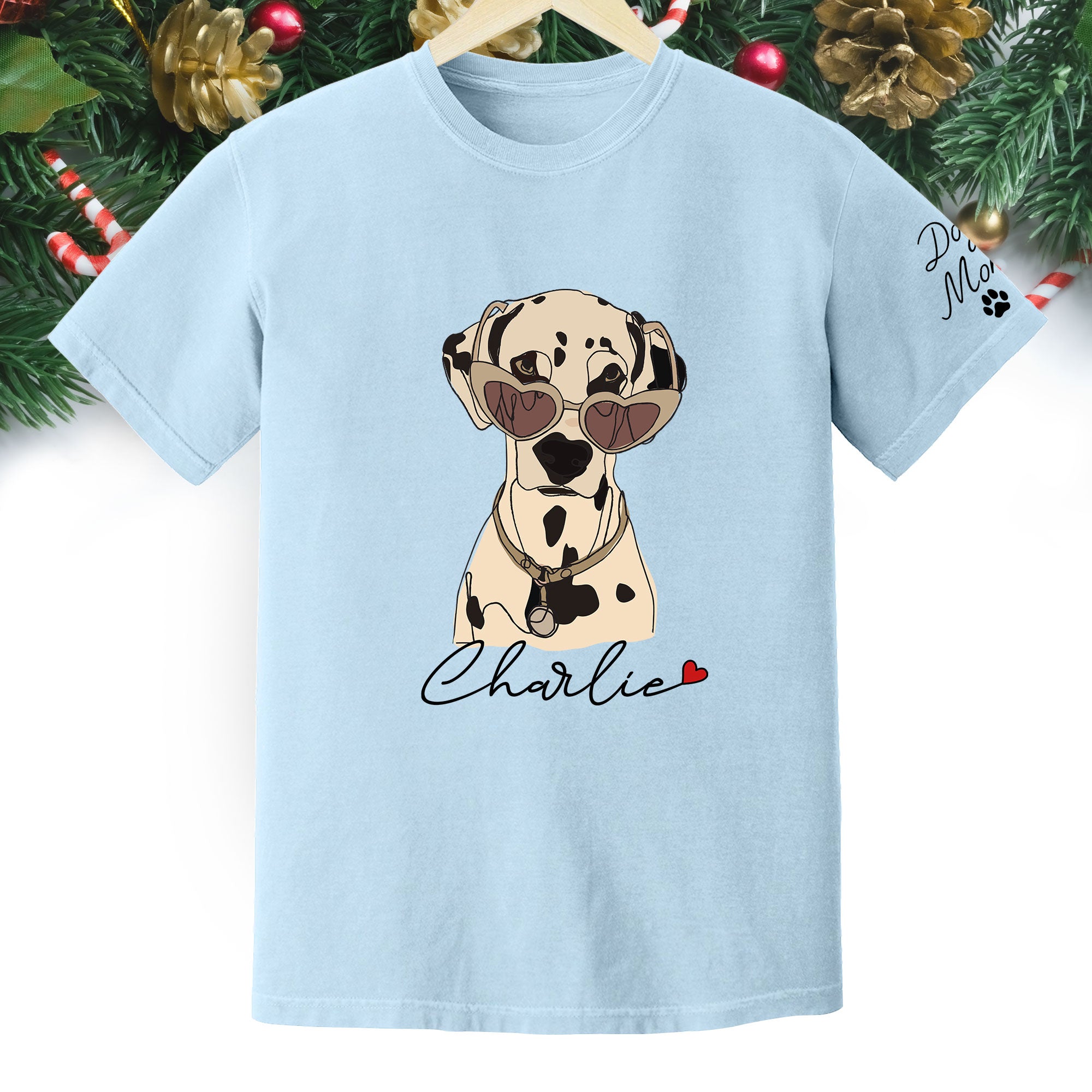 Custom Dog Mom Shirt – Personalized Pet Lover T-Shirt, Unique Christmas Gift for Pet Lovers