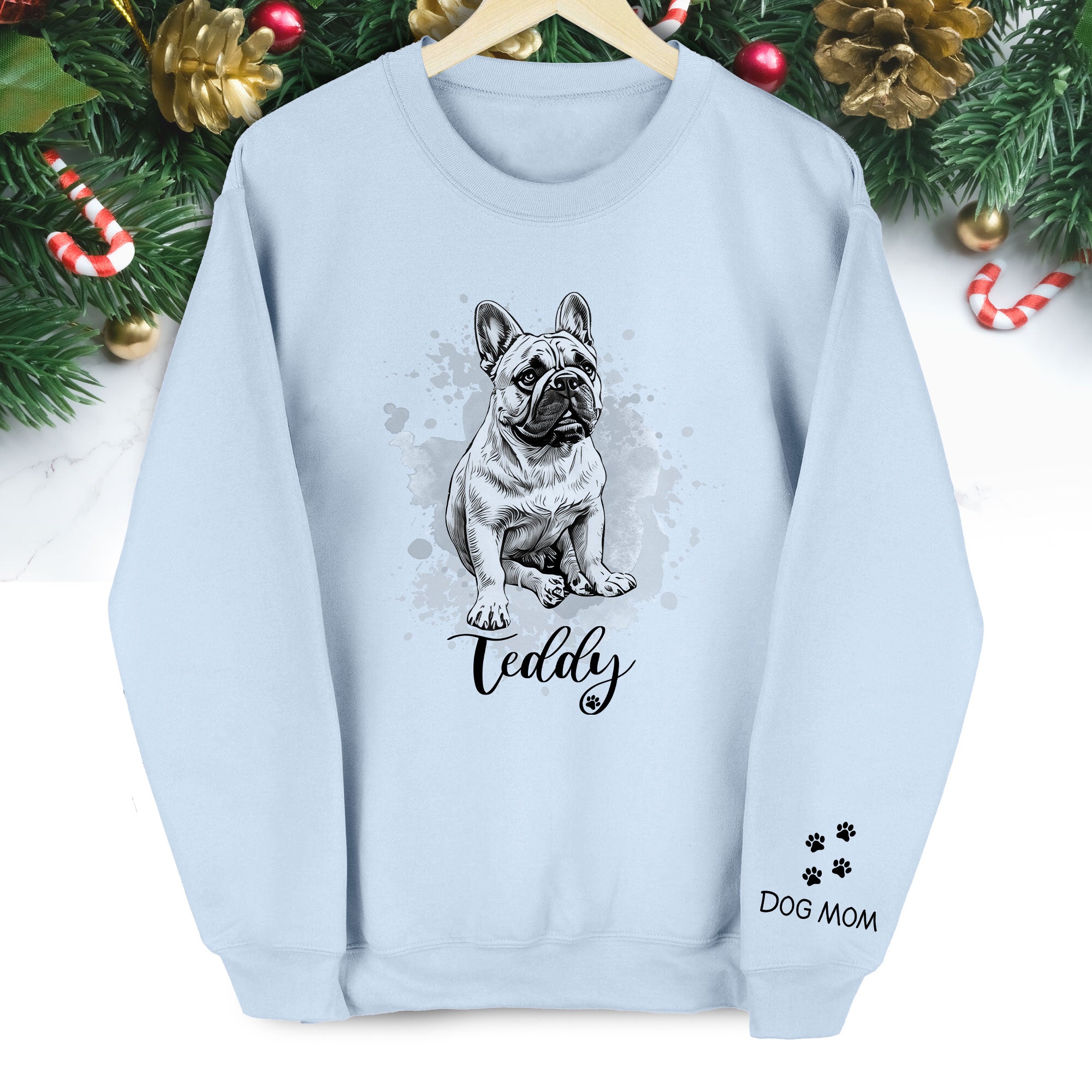 Custom Dog Sweatshirt – Personalized Pet Drawing of Your Dog, Ideal Gift for Dog Lovers