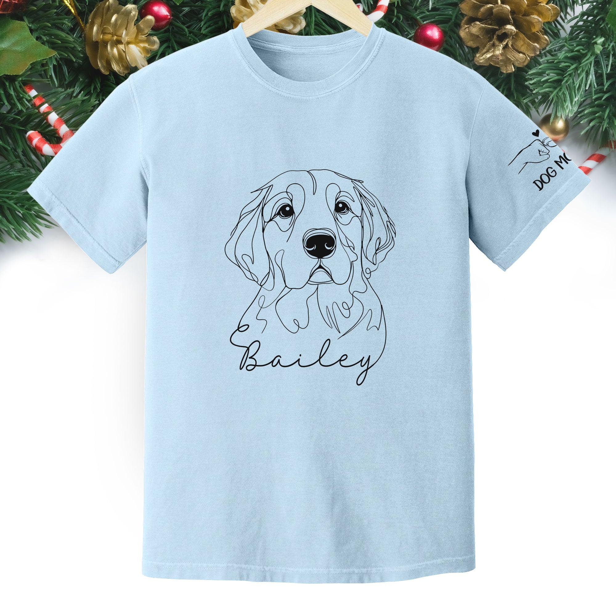 Custom Pet Photo T-Shirt – Personalized Dog Mom Shirt, Funny Christmas Gift for Pet Lovers