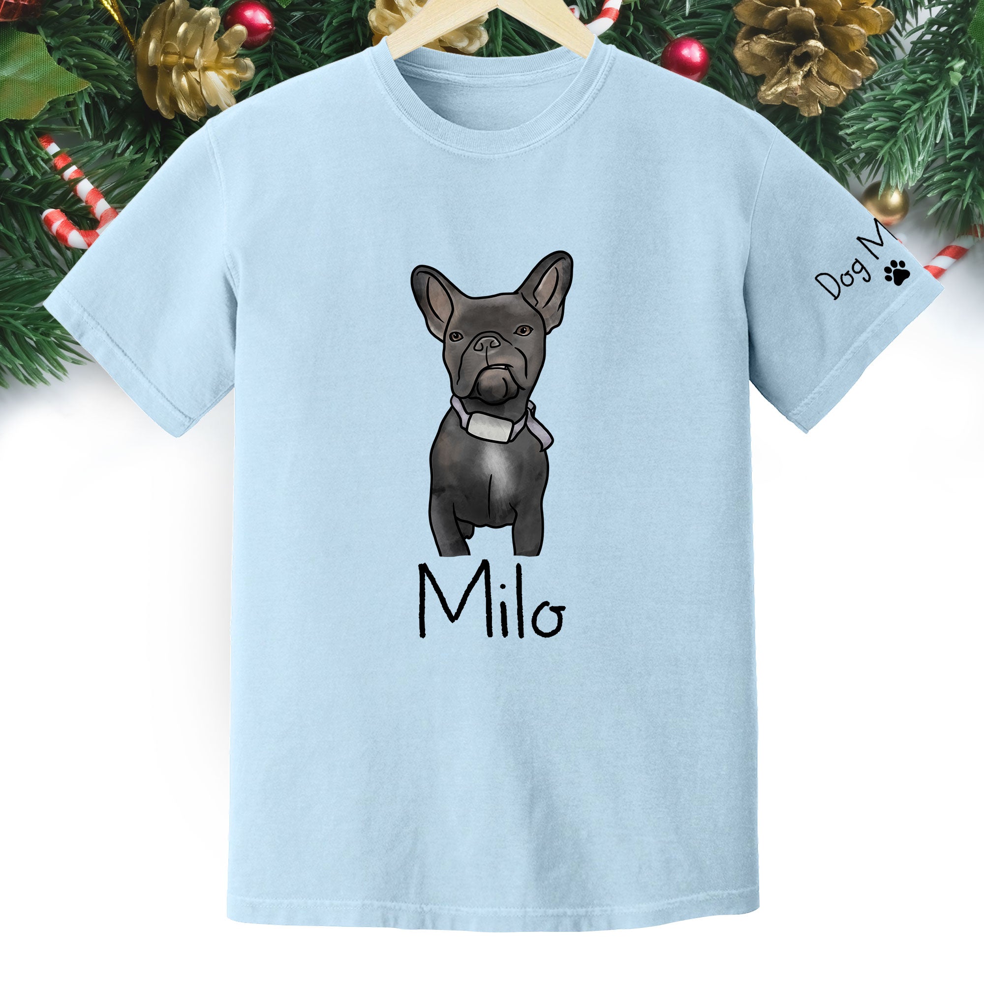 Custom Pet Portrait T-Shirt – Personalized Dog Lover Tee from Photo, Cute Gift for Dog Mom & Dog Dad